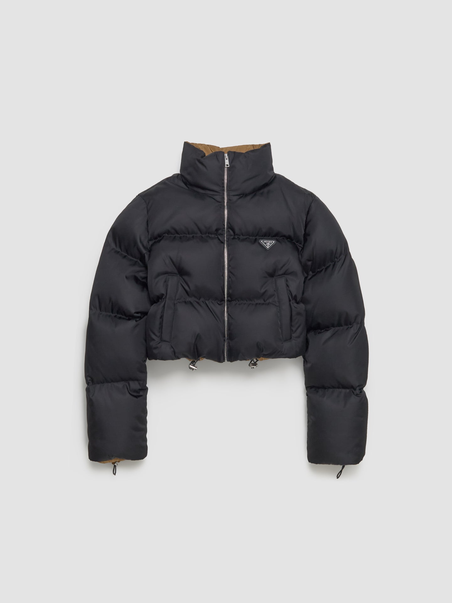 Re-Nylon Short Down Jacket in Black