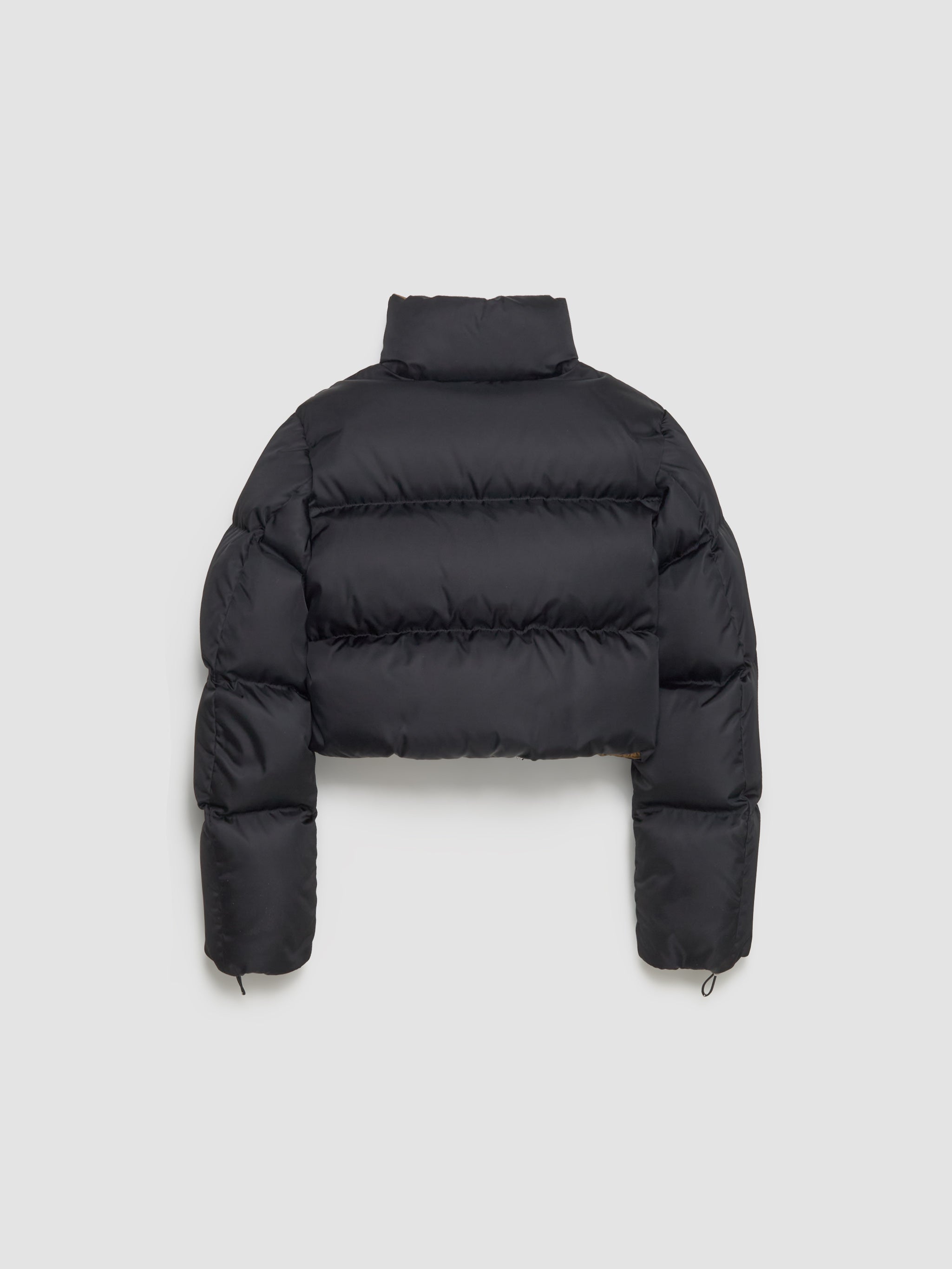 Re-Nylon Short Down Jacket in Black