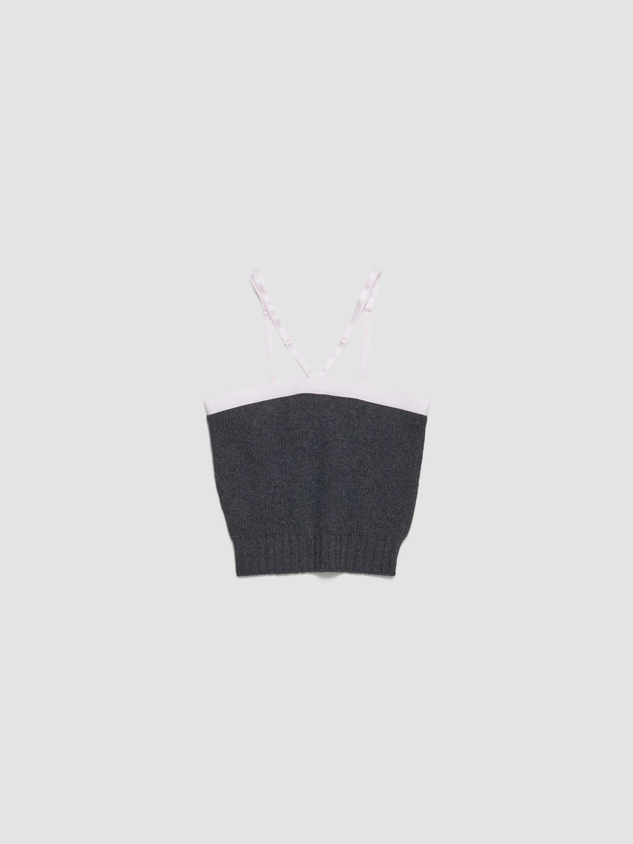 Cashmere and Wool Top in Anthracite