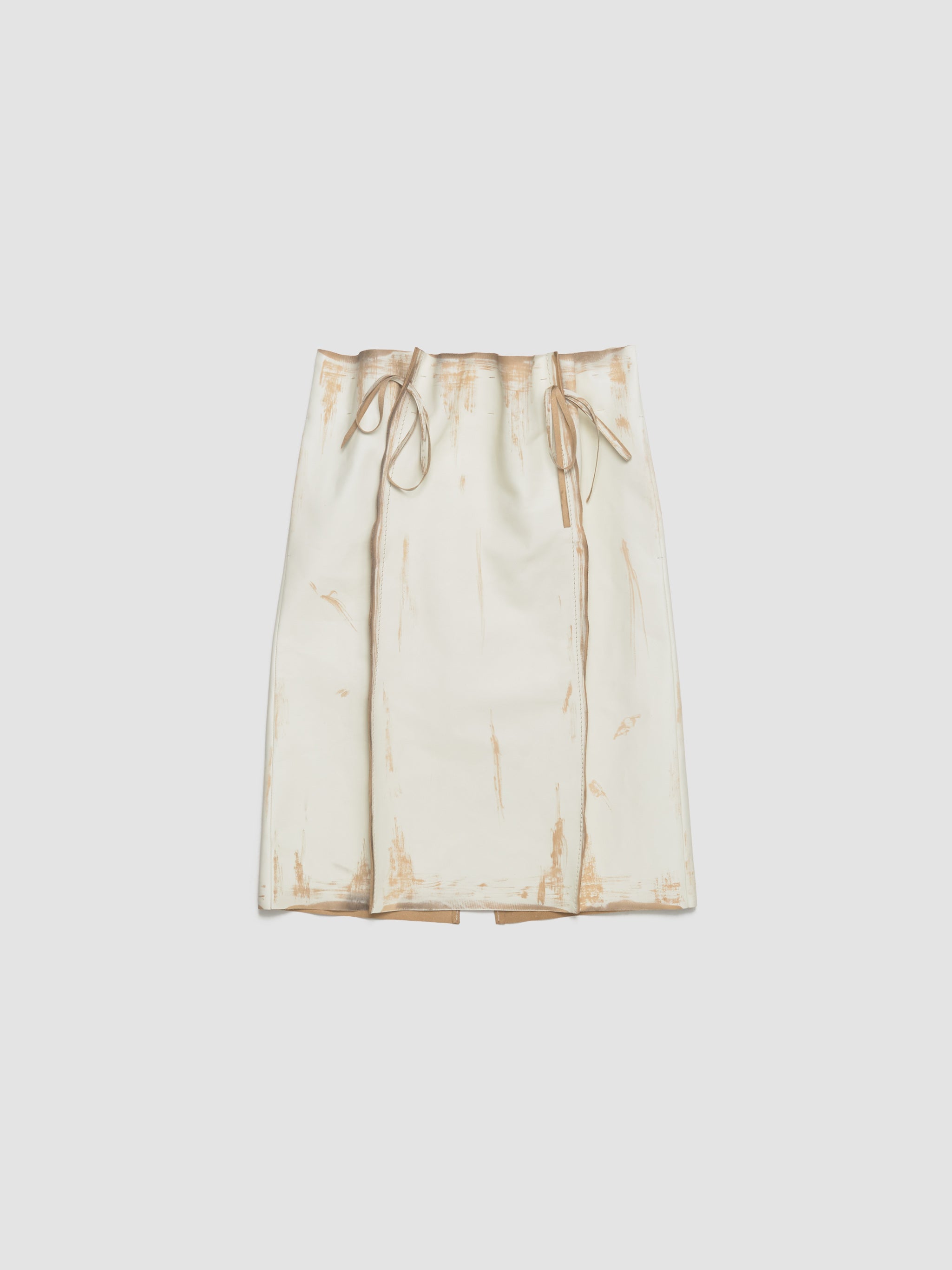 Leather Skirt in White