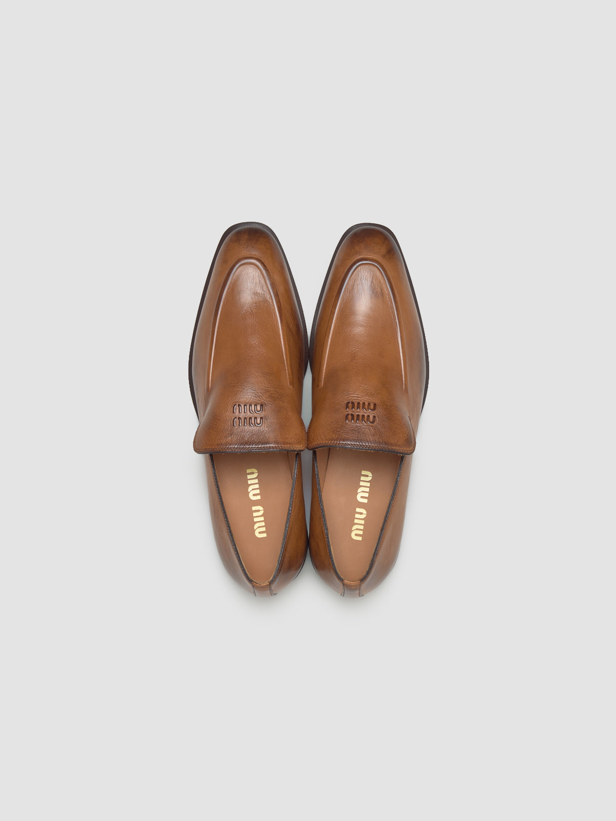 Leather Loafers in Cognac