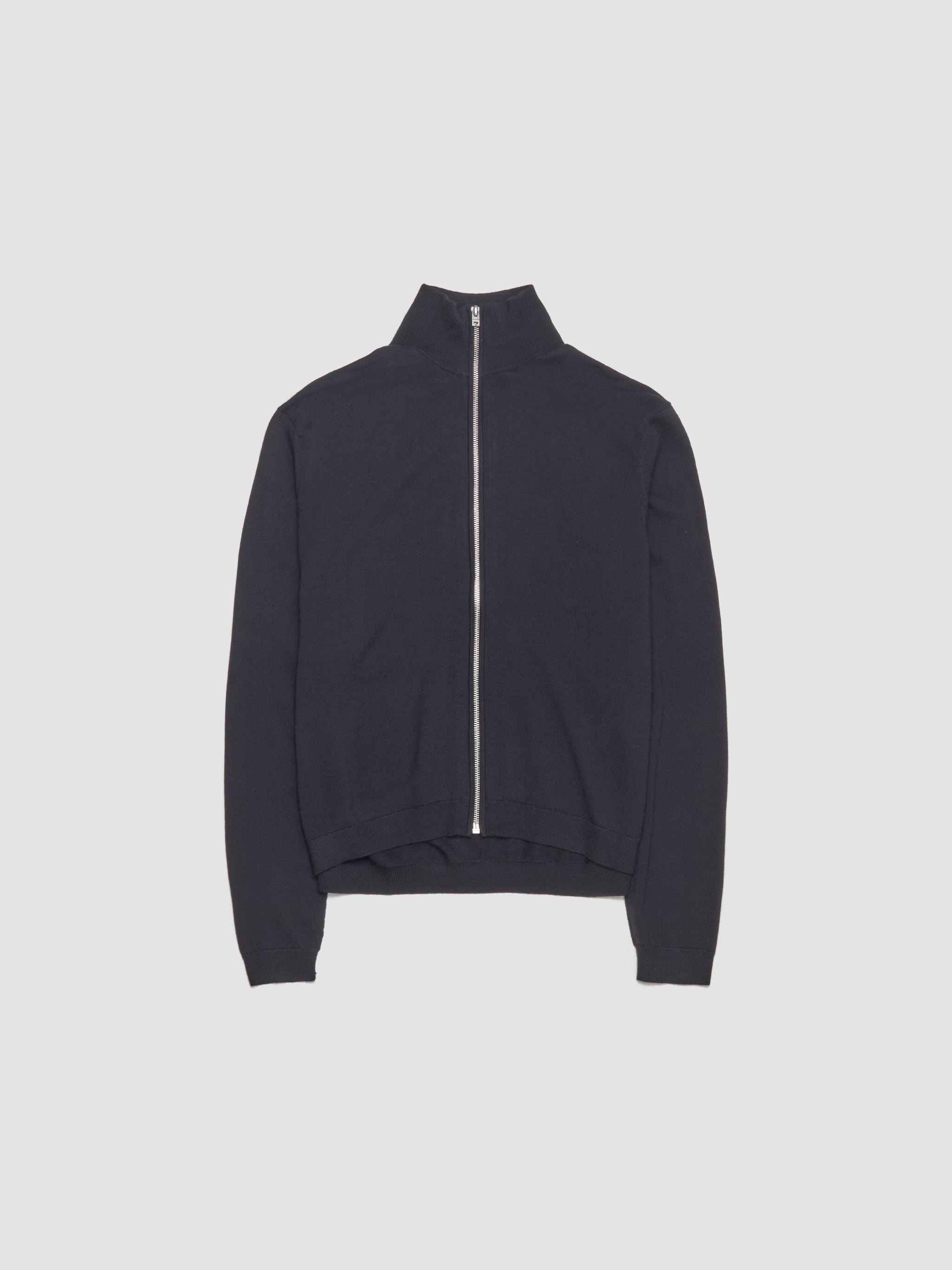 Zip-Up Cardigan in Black