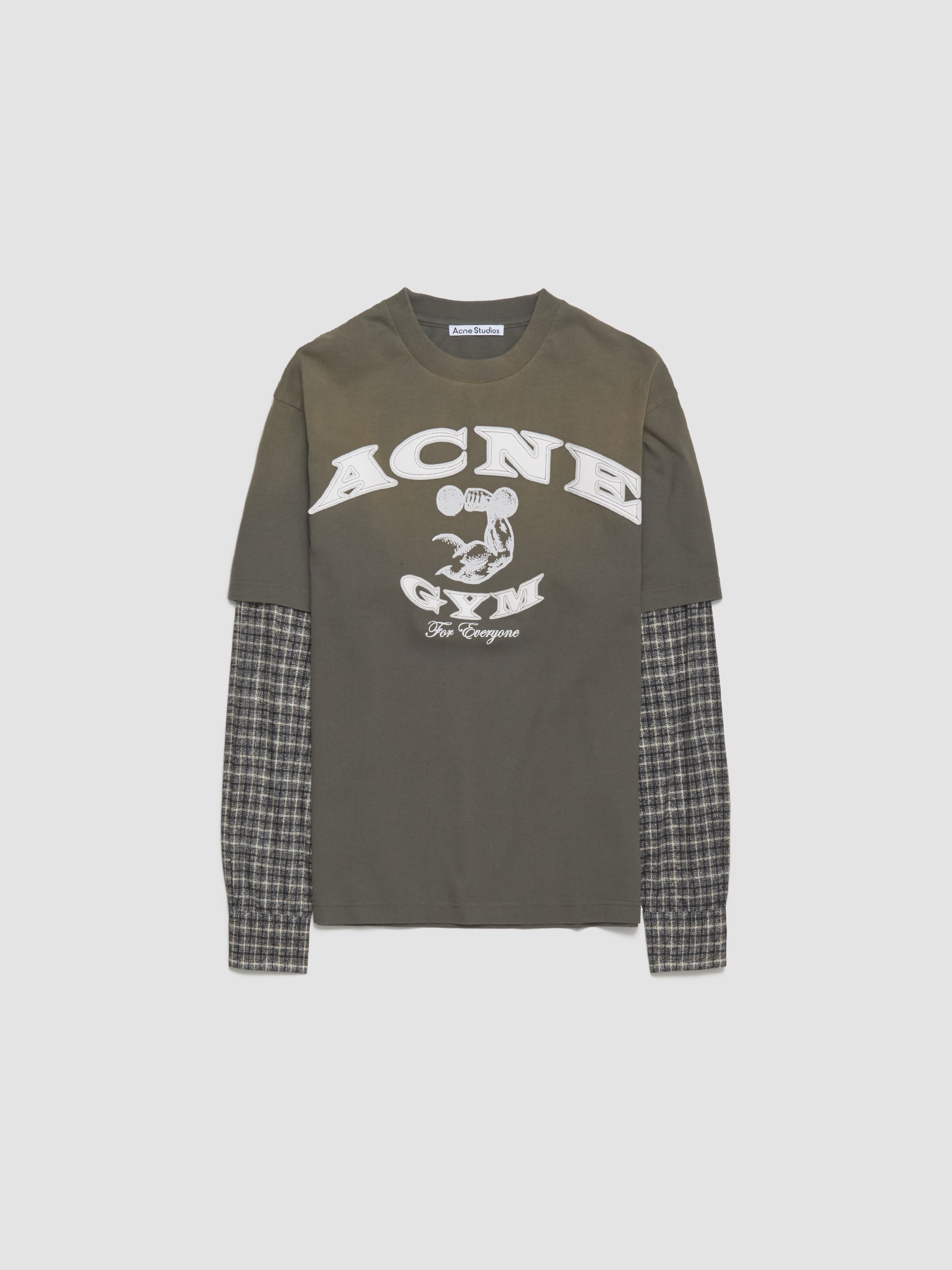 Layered Long-Sleeved T-Shirt in Vintage Green