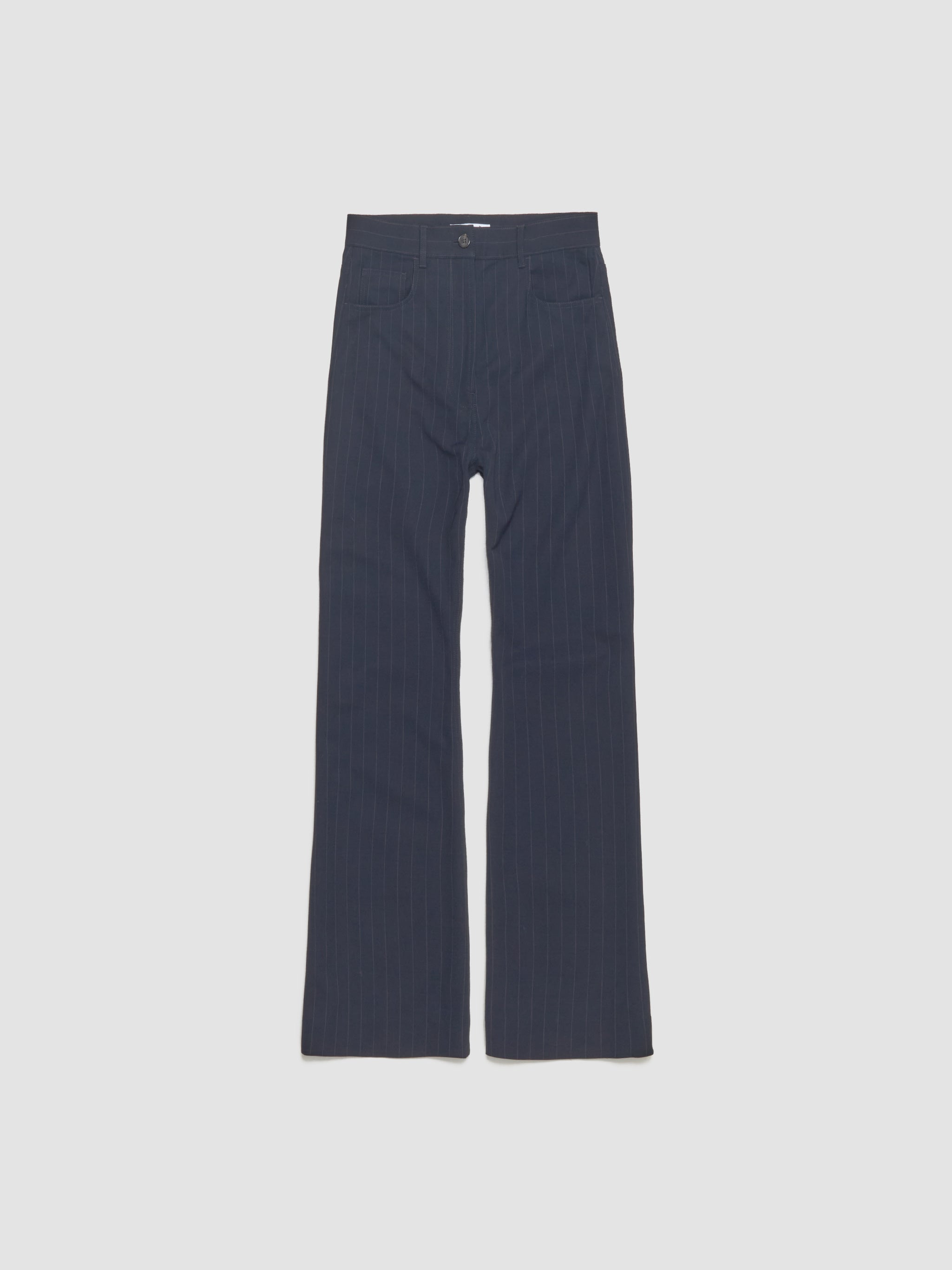 Pinstripe Trousers in Navy