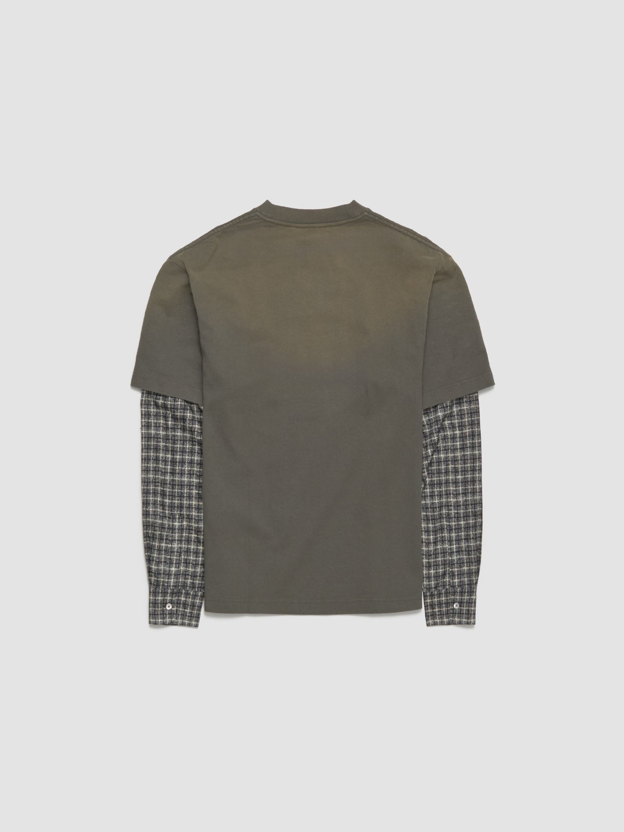 Layered Long-Sleeved T-Shirt in Vintage Green