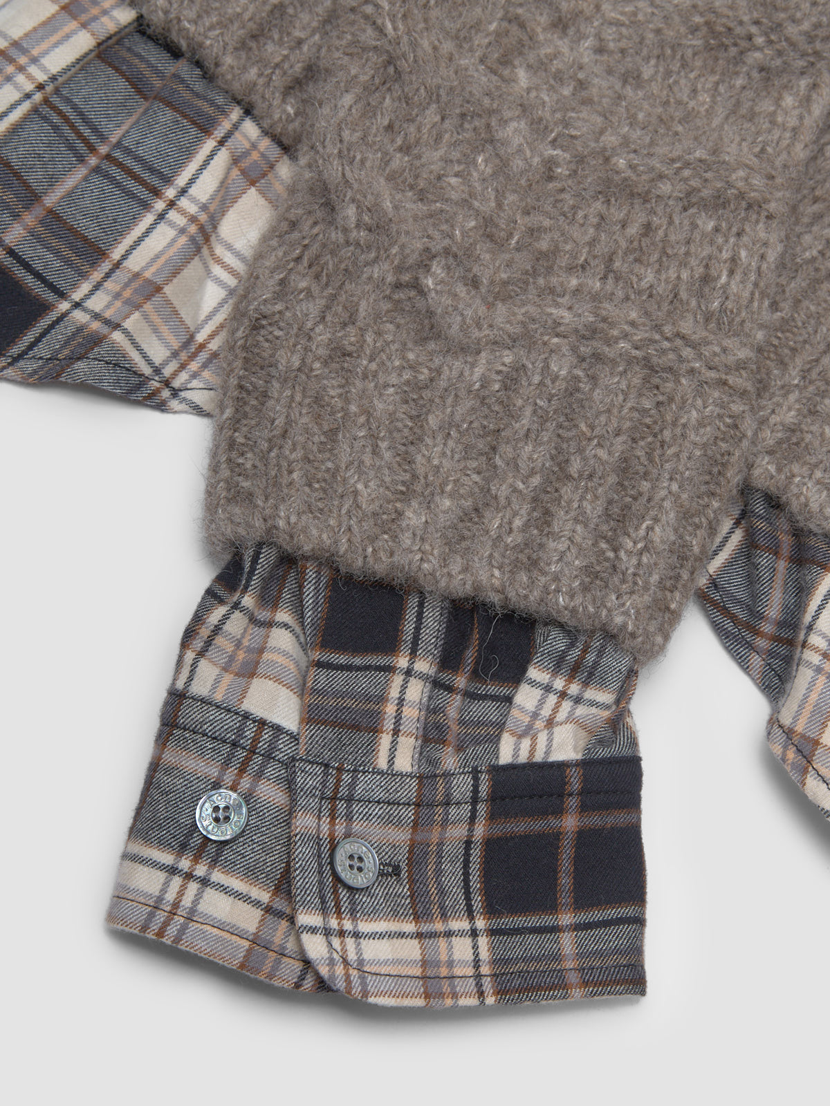 Layered Cardigan in Beige Melange