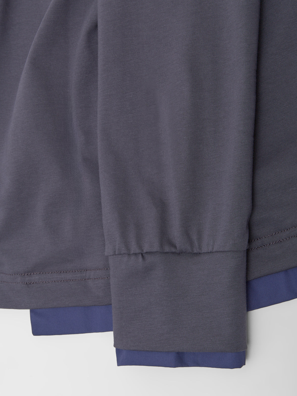 Luis Long Sleeve Polo in Grey & Navy