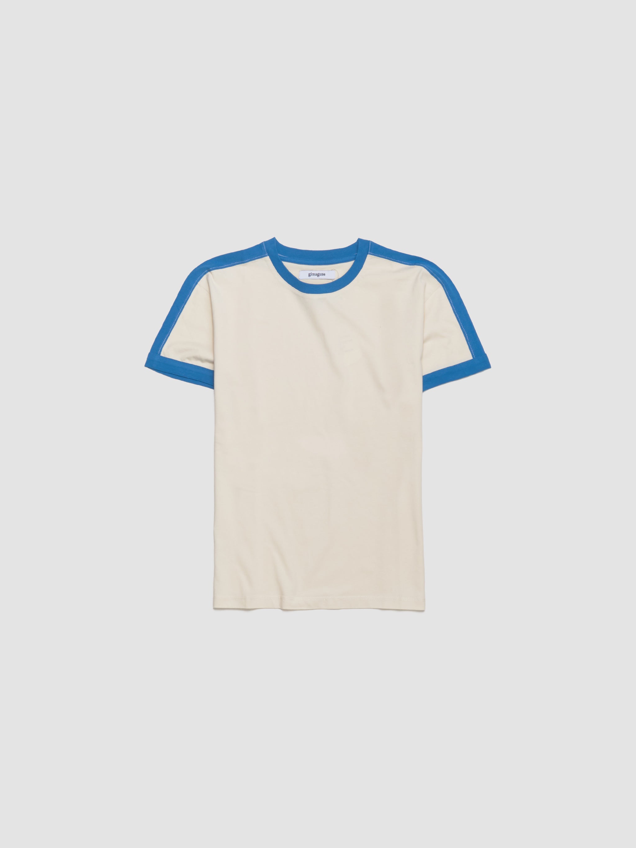 Diego Short Sleeve T-Shirt in White & Blue