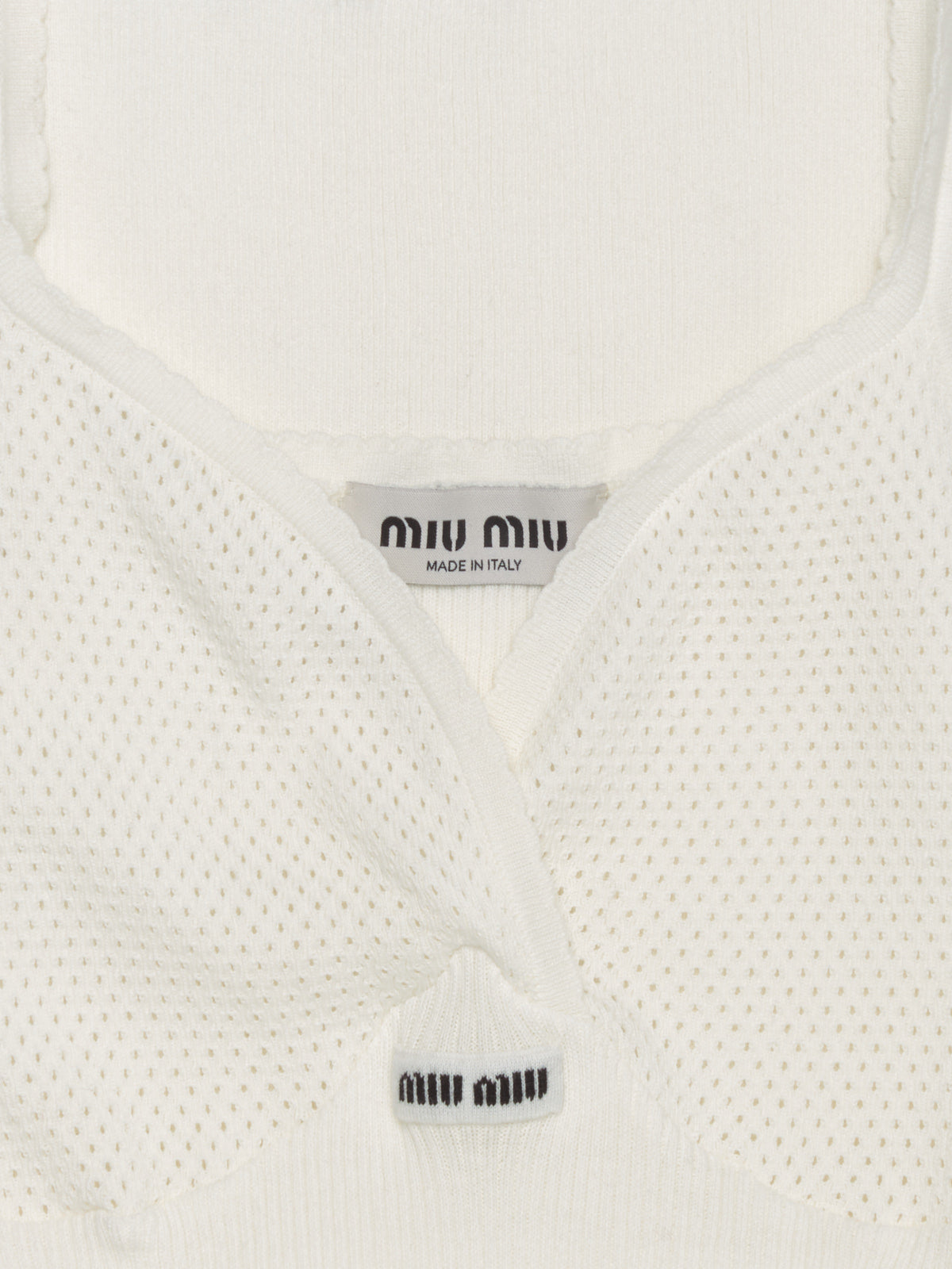 Cotton Knit Top in White