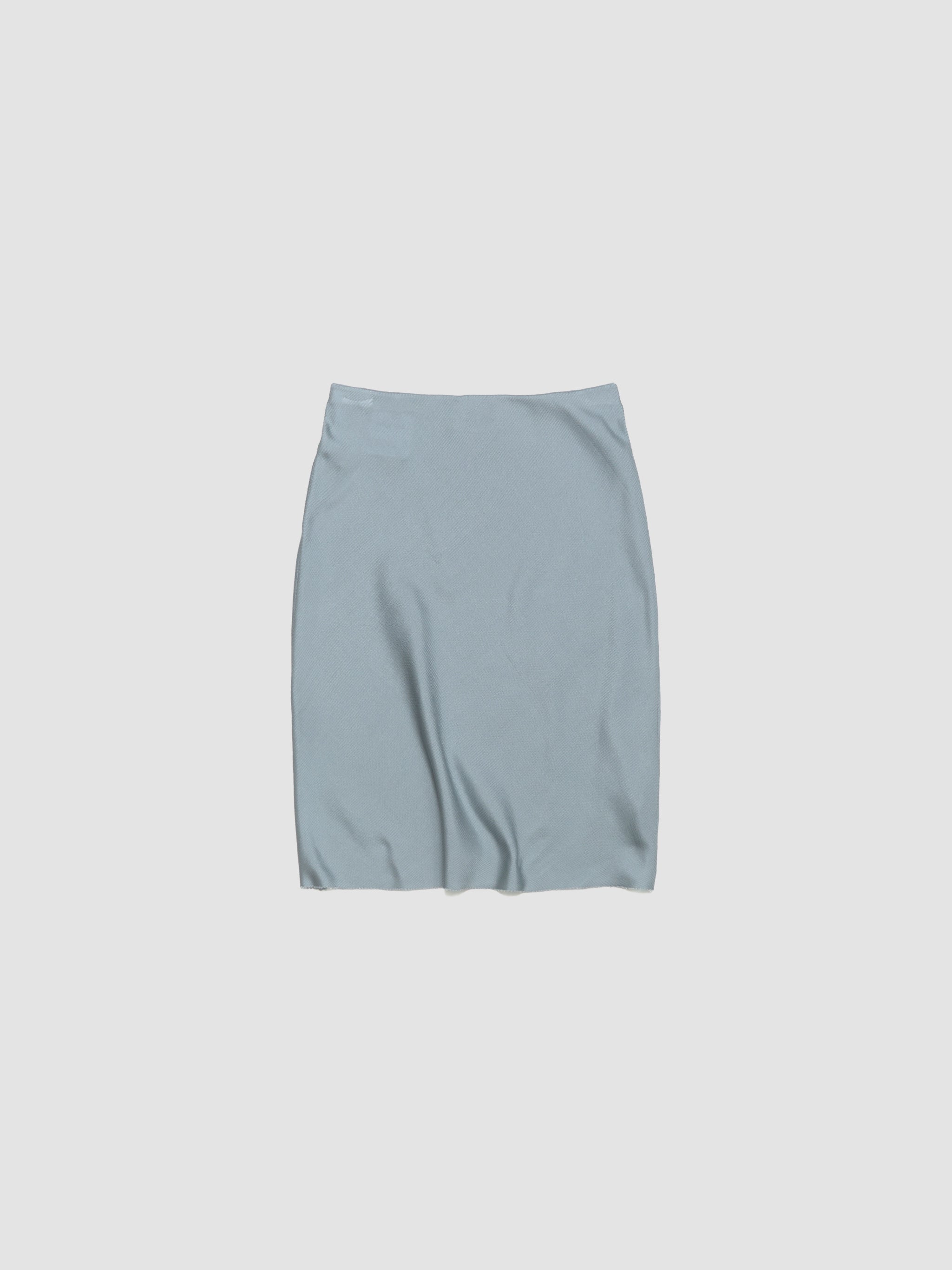 Silk Midi Skirt in Astro Blue