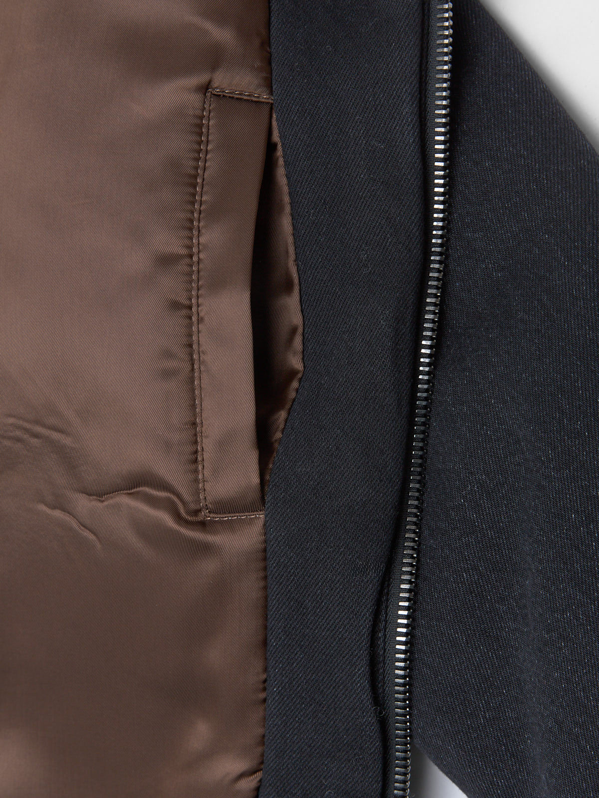 Denim Blouson Jacket in Black