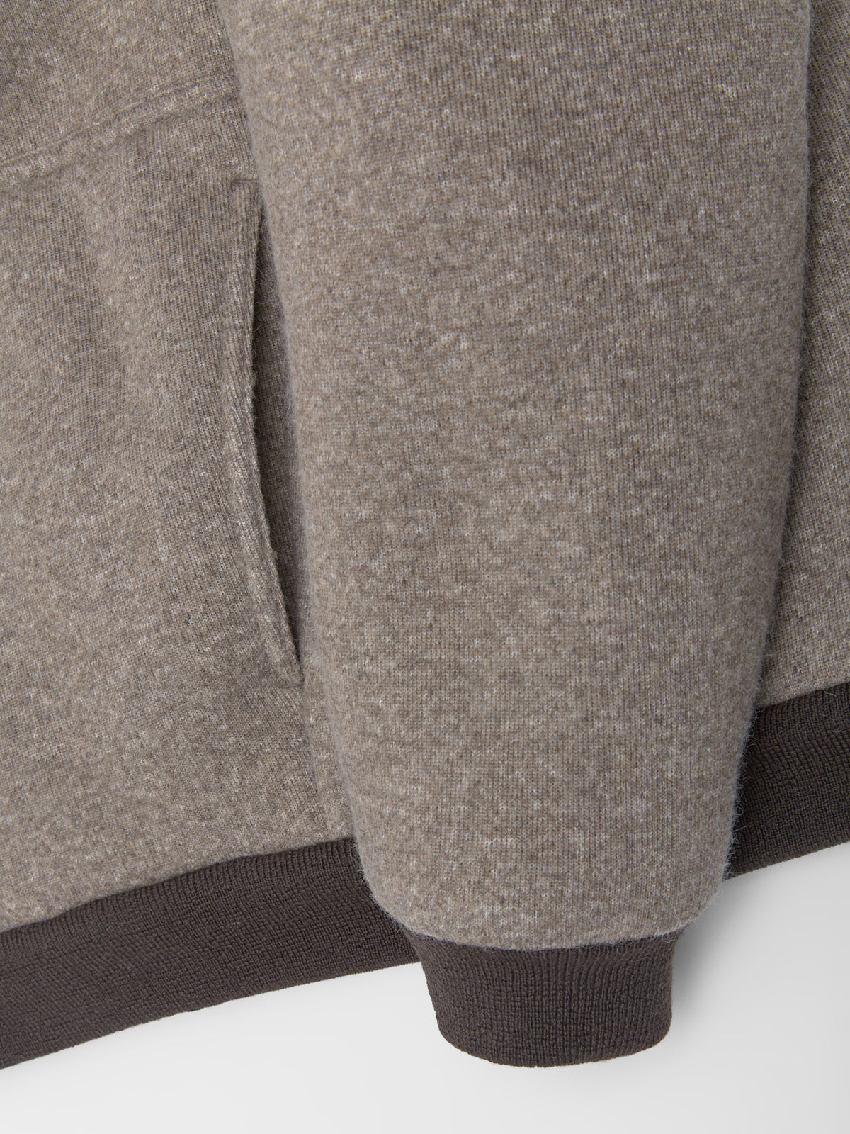 Cotton Fleece Blouson Jacket With Zip in Cord