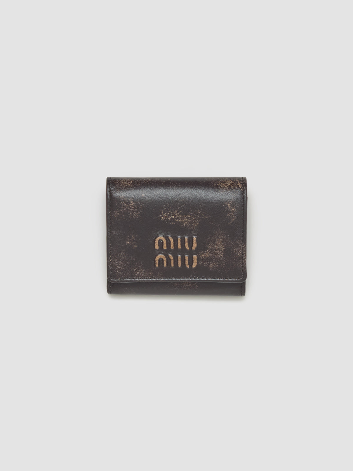 Small Nappa Leather Wallet in Coffee Brown