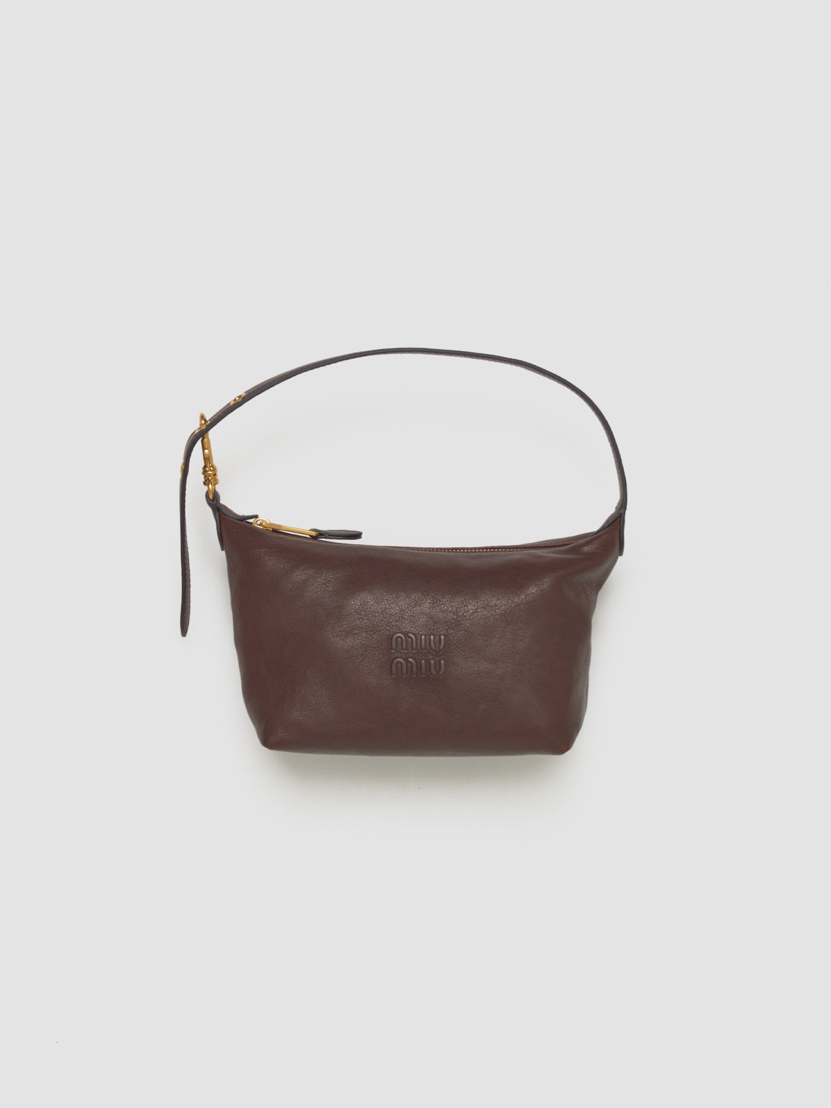Nappa Leather Pouch in Briar Wood