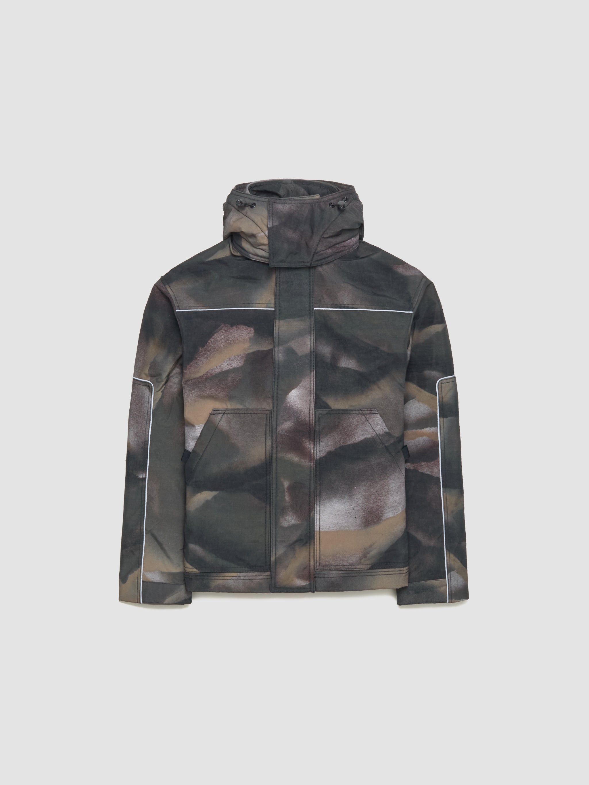 x Stüssy Hooded Utility Jacket in Multicolor