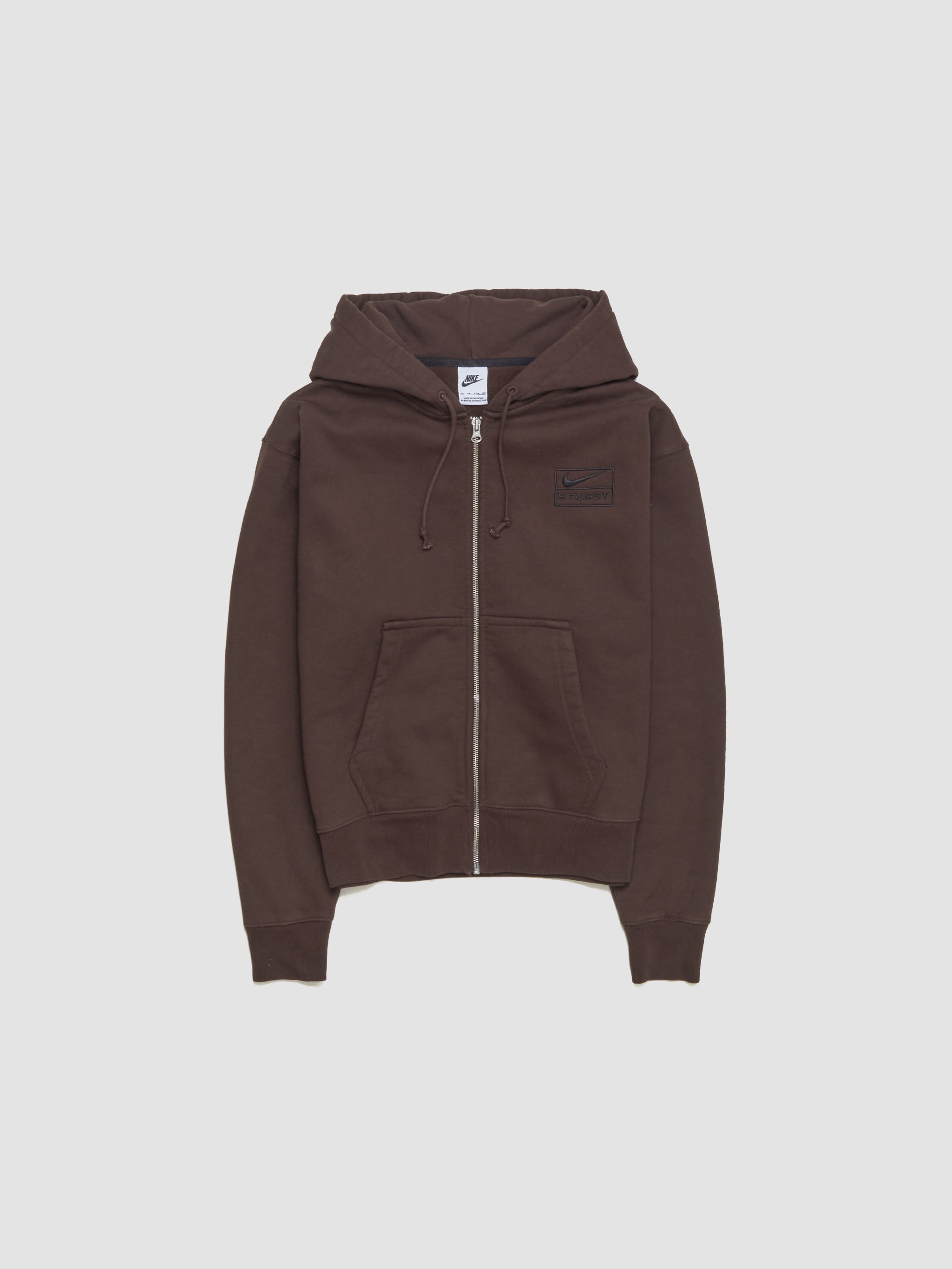 x Stüssy Washed Fleece Hoodie in Dark Cinder