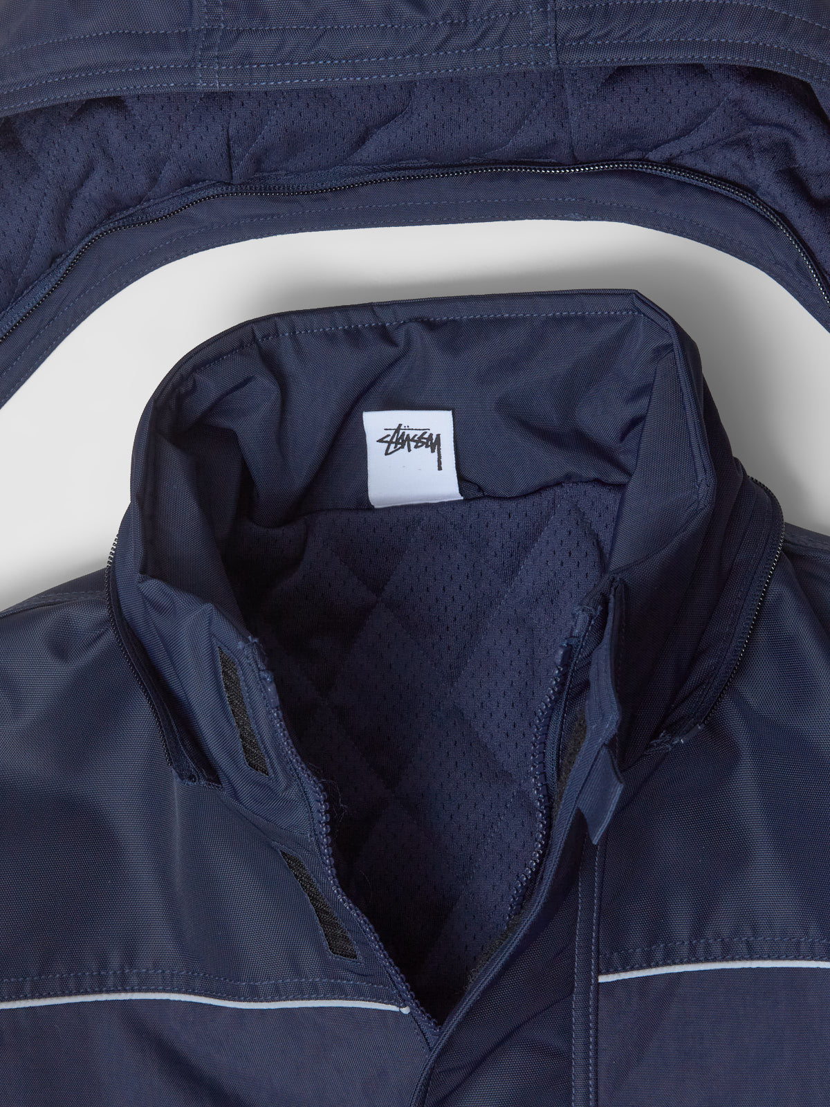 x Stüssy Hooded Utility Jacket in Obsidian