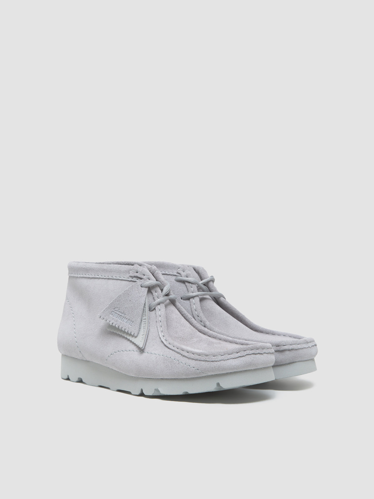 x PAF WallabeeBT Ankle Boots in Grey & Blue Suede