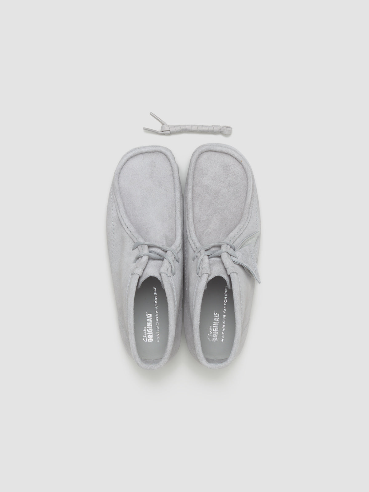 x PAF WallabeeBT Ankle Boots in Grey & Blue Suede