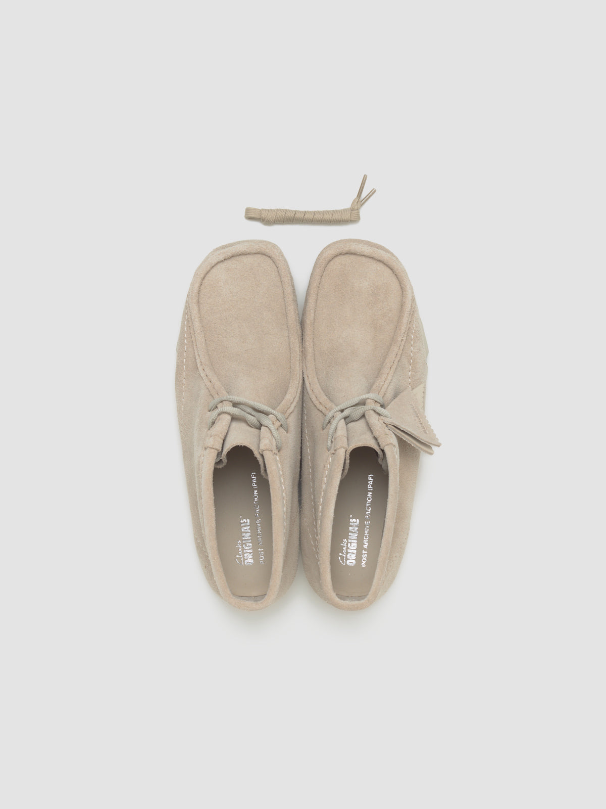 x PAF WallabeeBT Ankle Boots in Beige & Suede