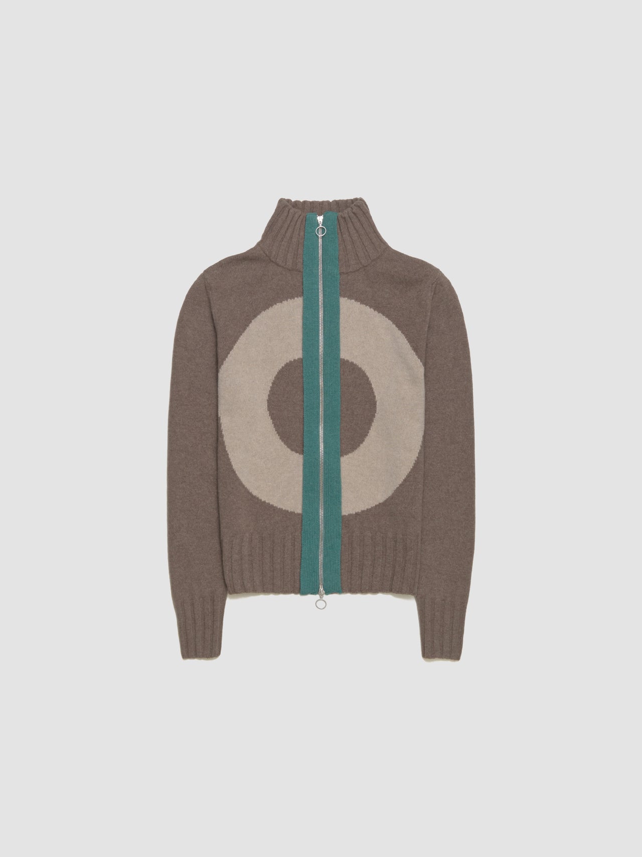 Vortex Window Knit Jacket in Brown