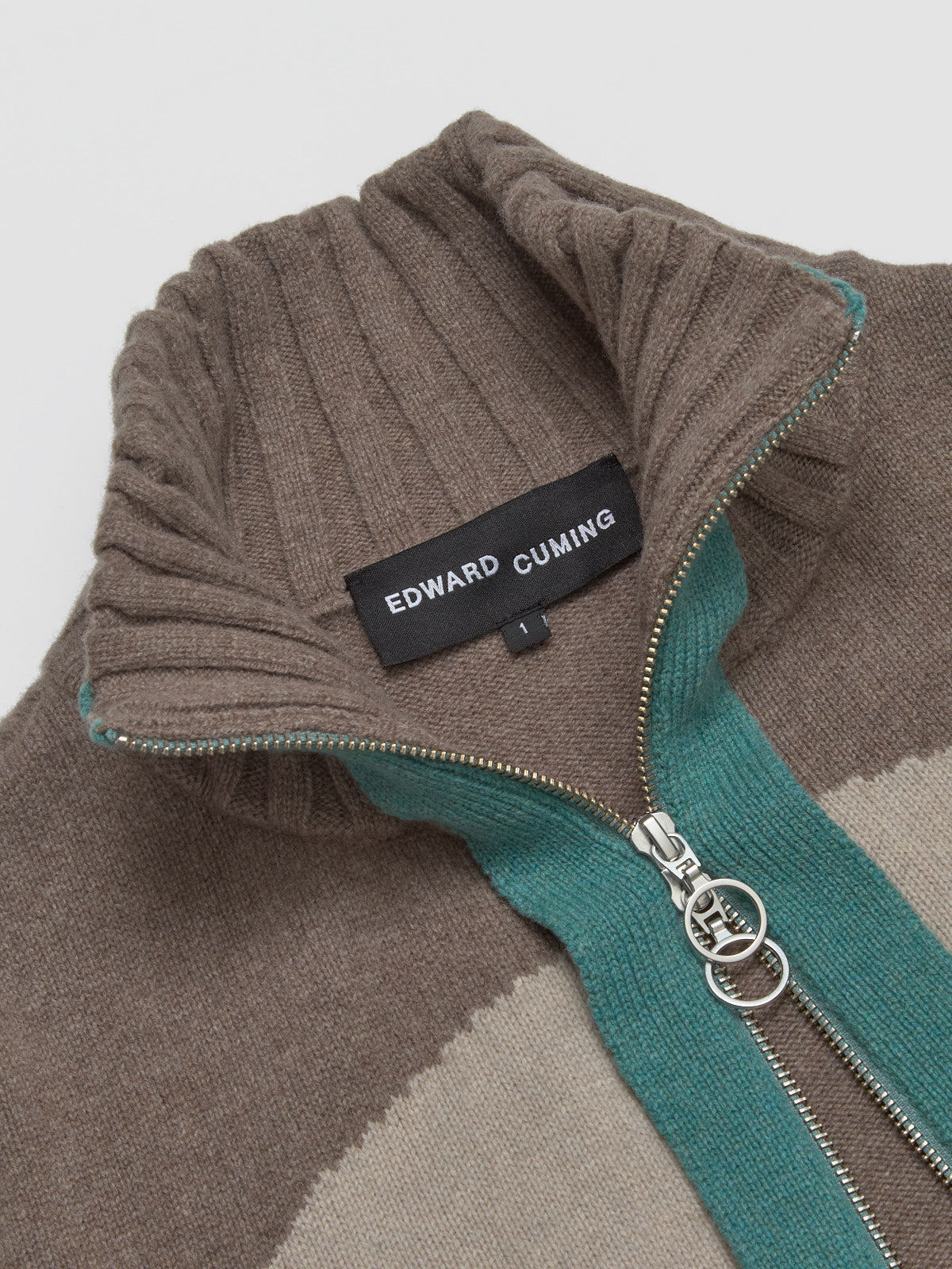 Vortex Window Knit Jacket in Brown