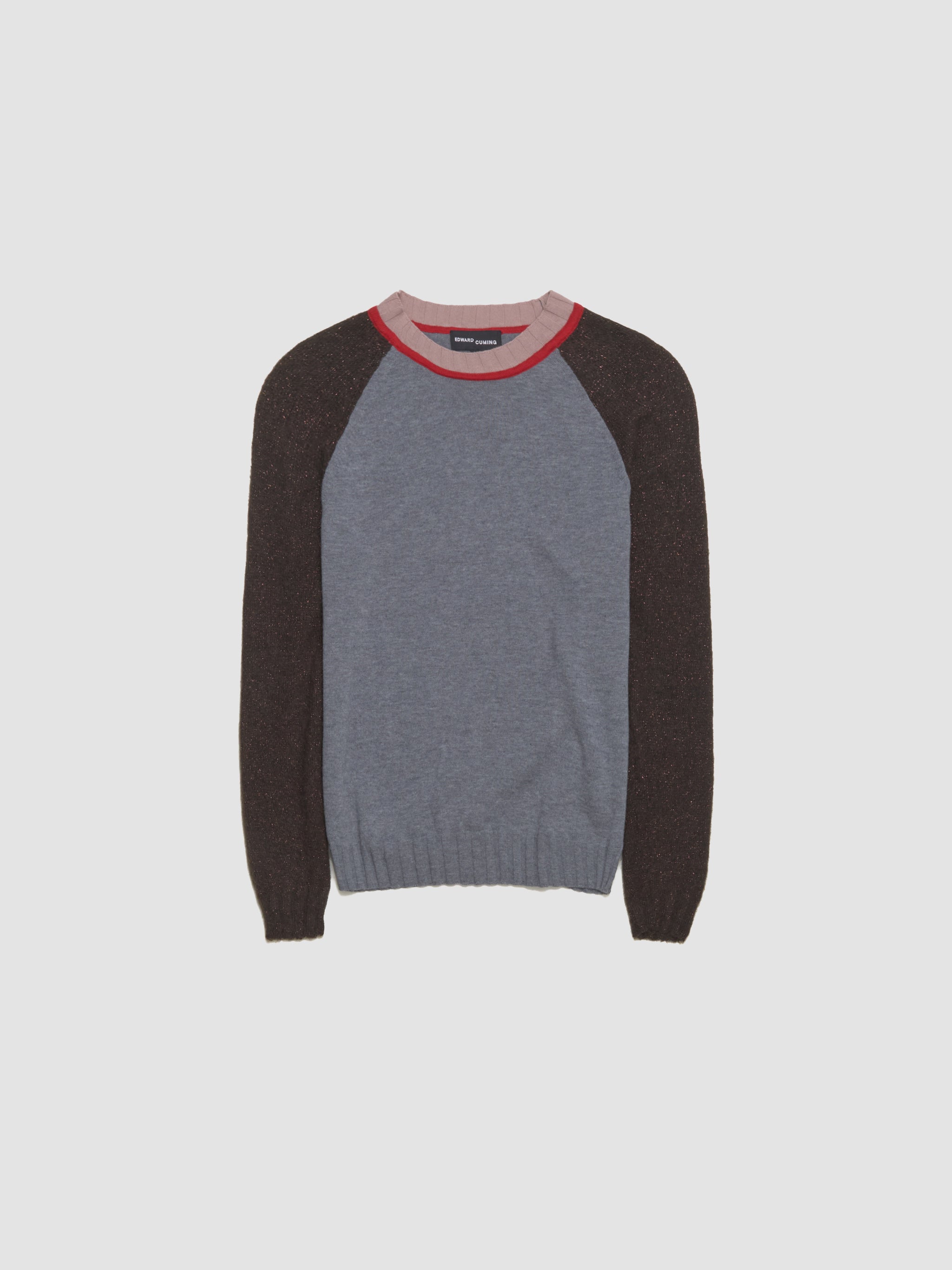 Jock In The Closet Sweater in Grey & Brown