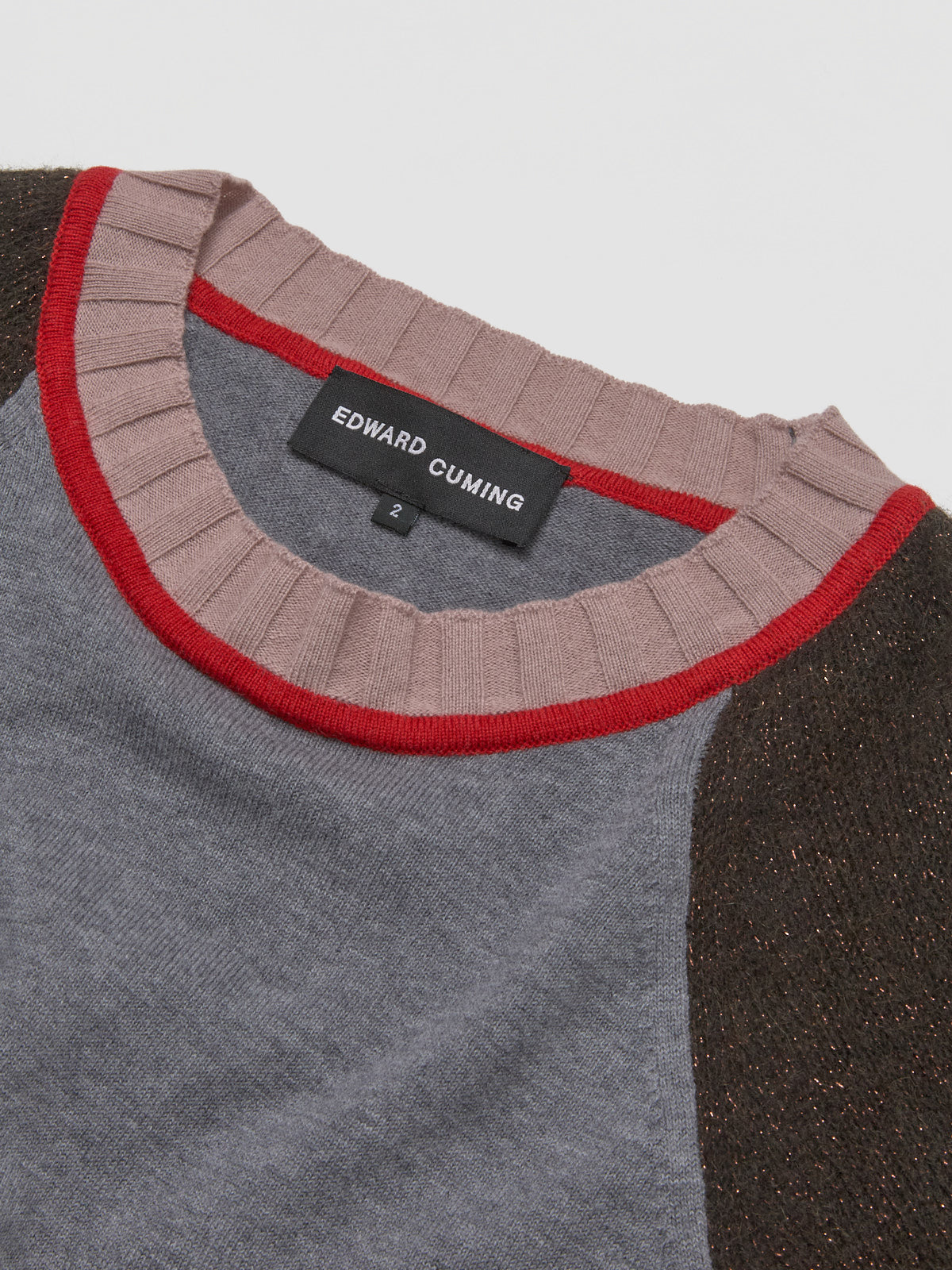 Jock In The Closet Sweater in Grey & Brown