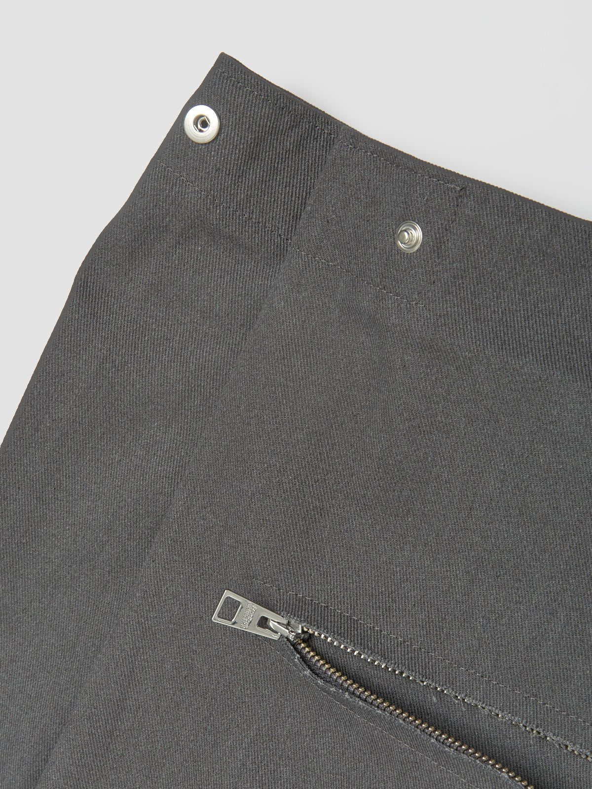 Pleated Pants with Zip Detail in Dark Grey