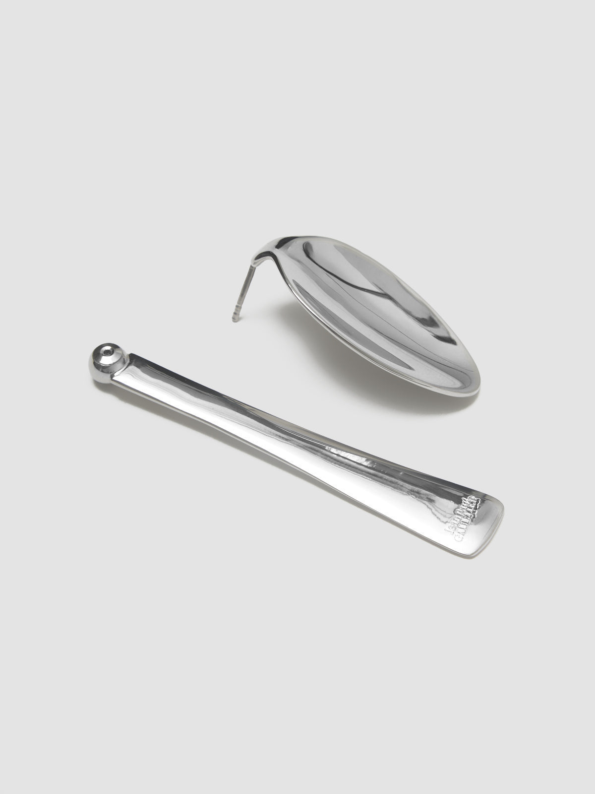 Cutlery Mono Earring in Silver