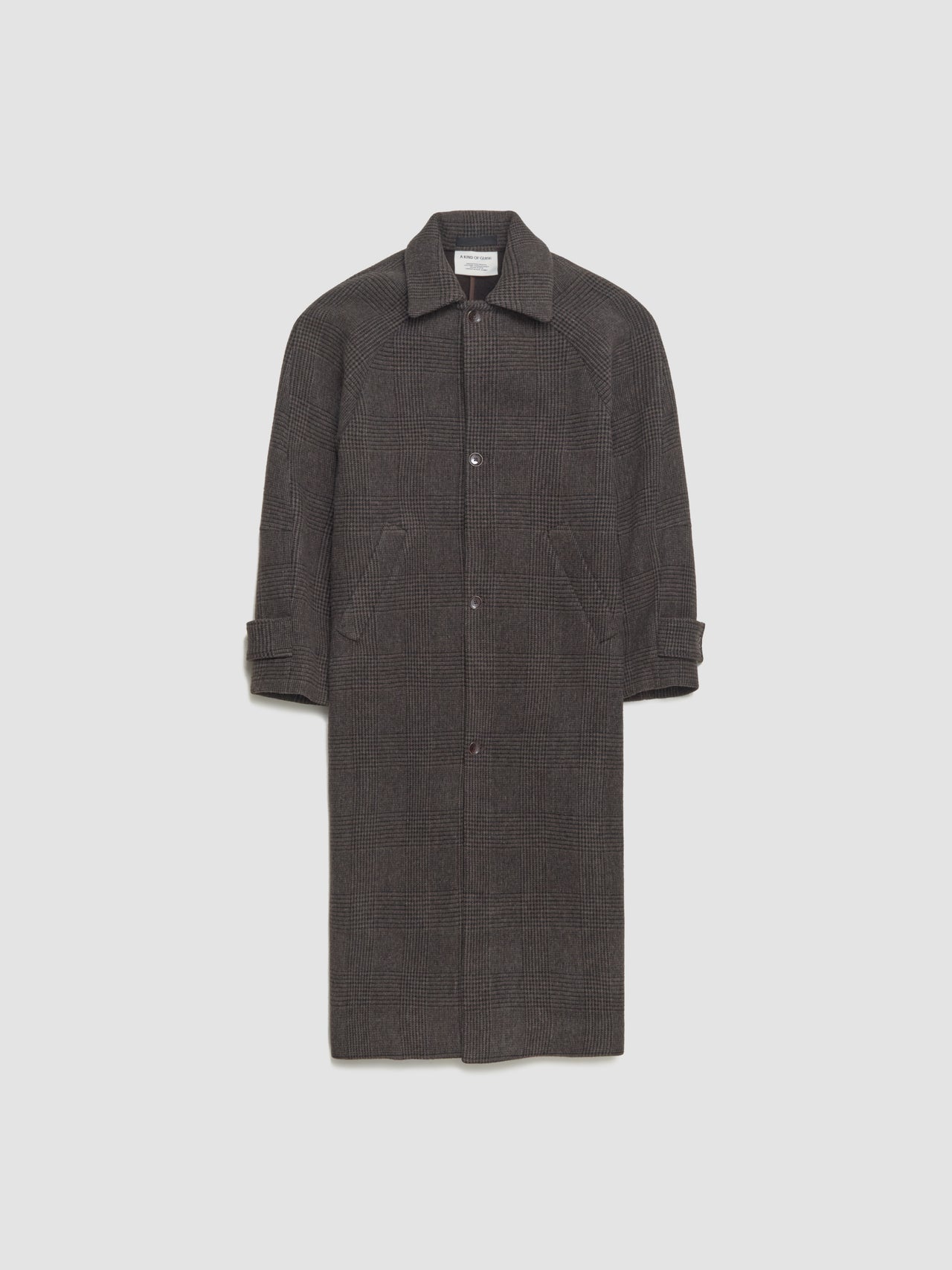 Can Coat in Brown Checked Doubleface
