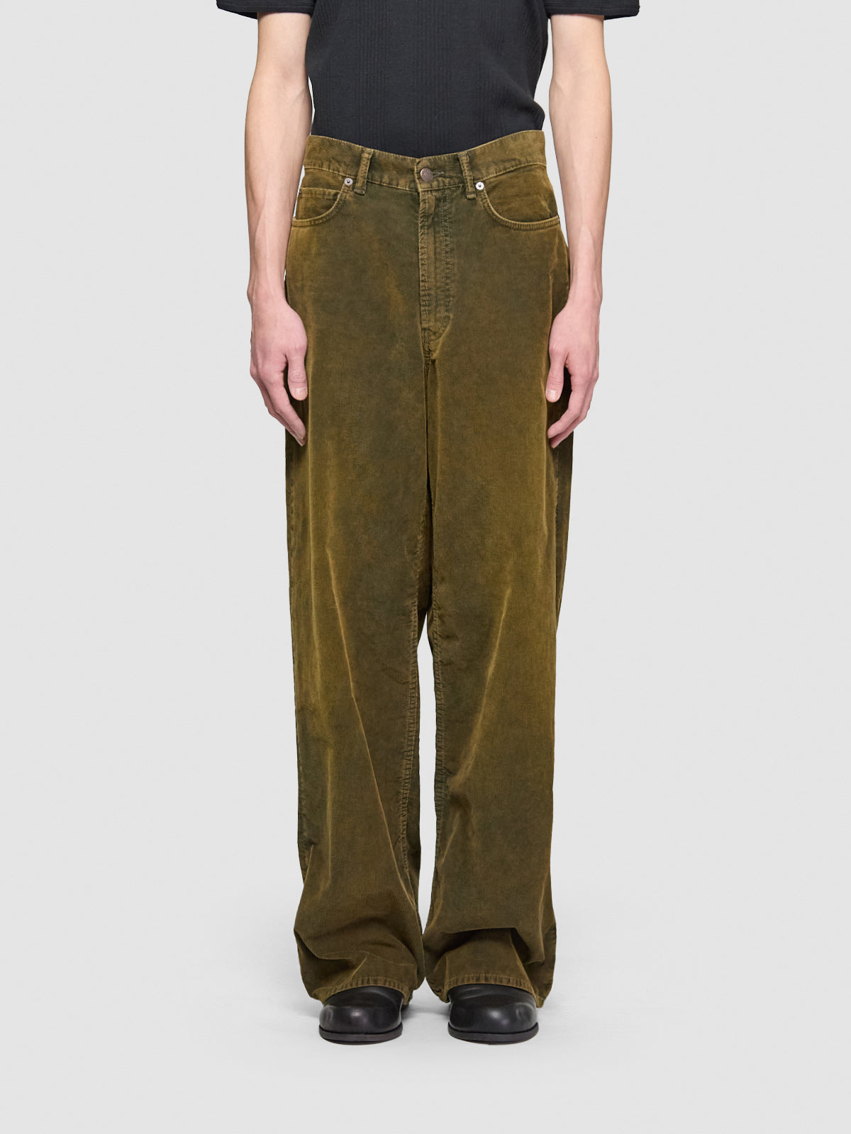 Denim Jeans in Olive Green