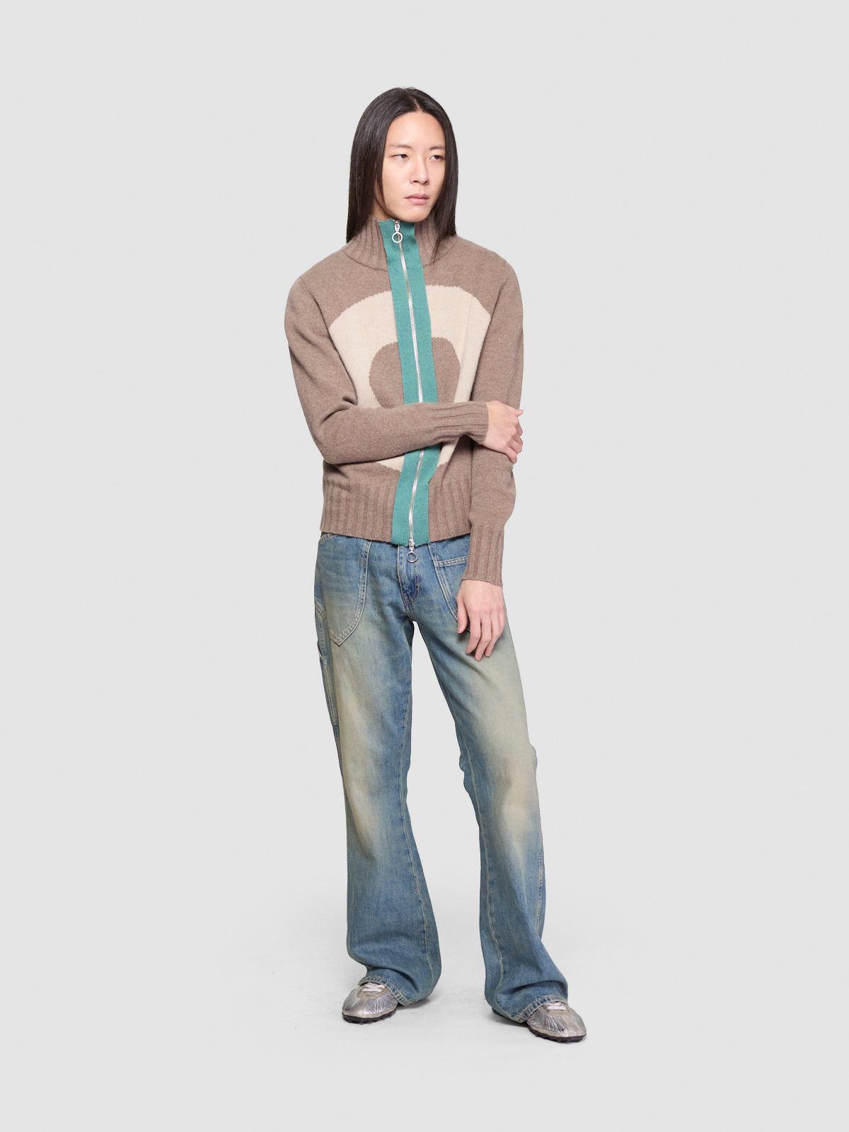 Hawk Bootcut Work Jeans in Sand Blue