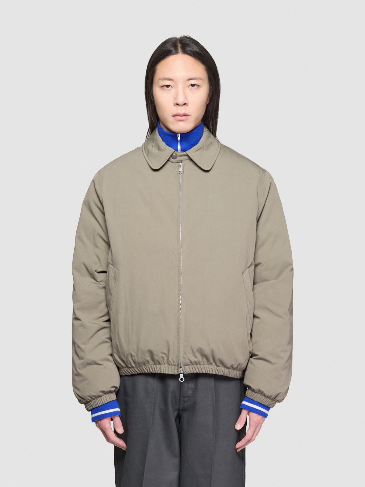 Avenue Cotton Nylon Puffa in Solaro Sage Tide