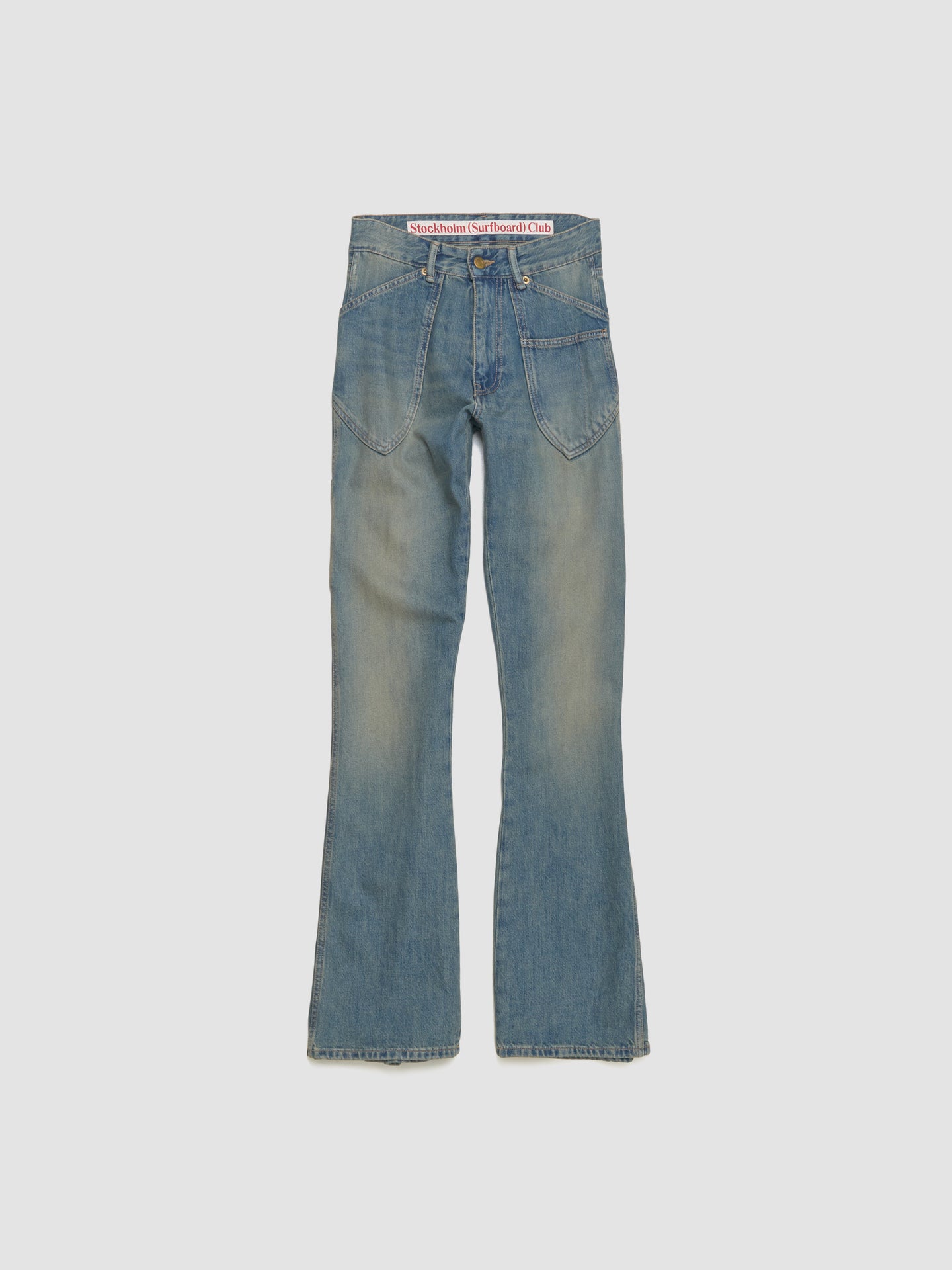 Hawk Bootcut Work Jeans in Sand Blue