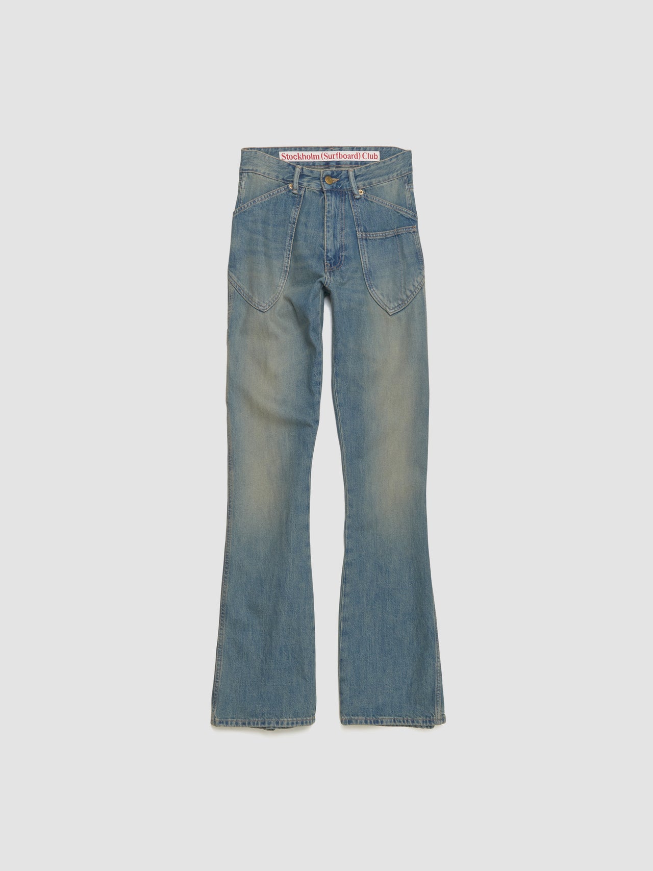 Hawk Bootcut Work Jeans in Sand Blue