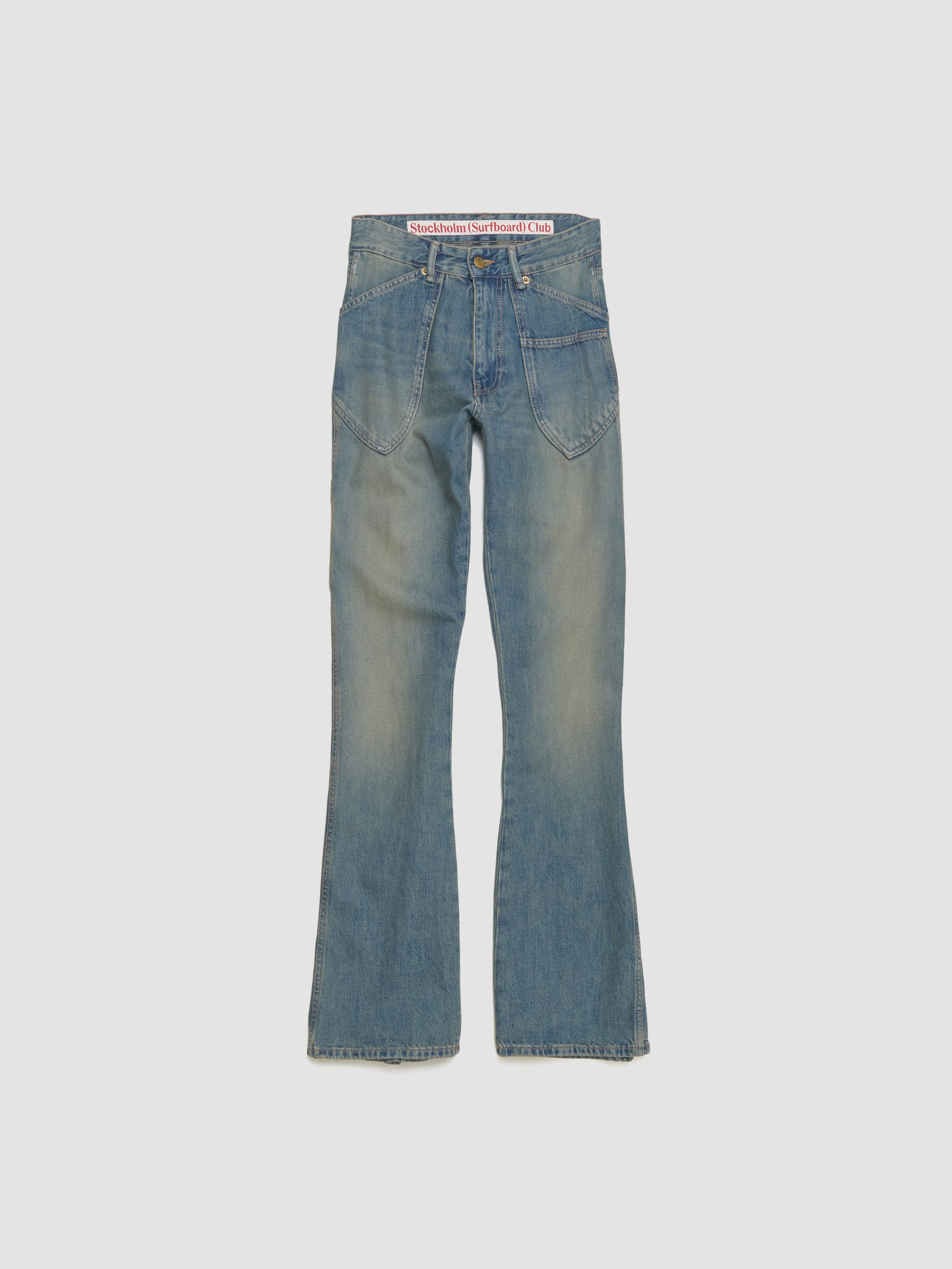 Hawk Bootcut Work Jeans in Sand Blue
