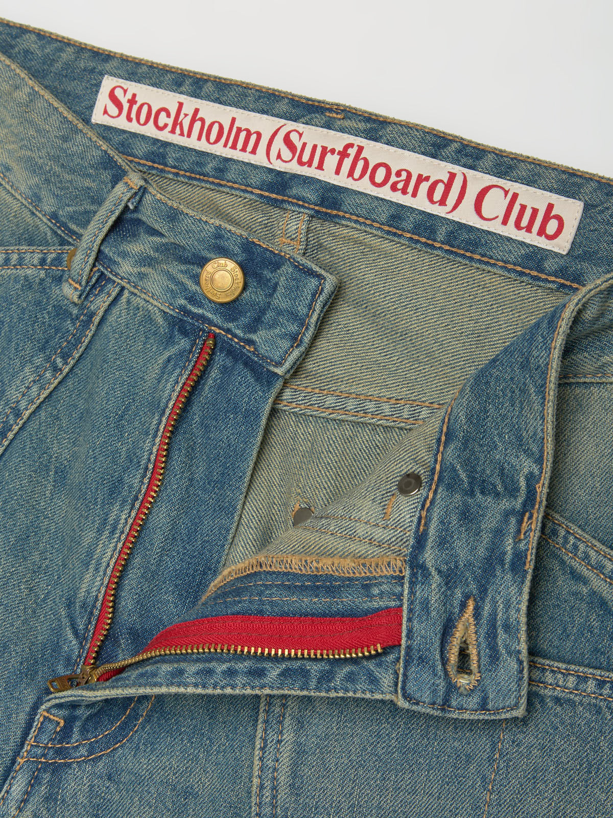 Hawk Bootcut Work Jeans in Sand Blue