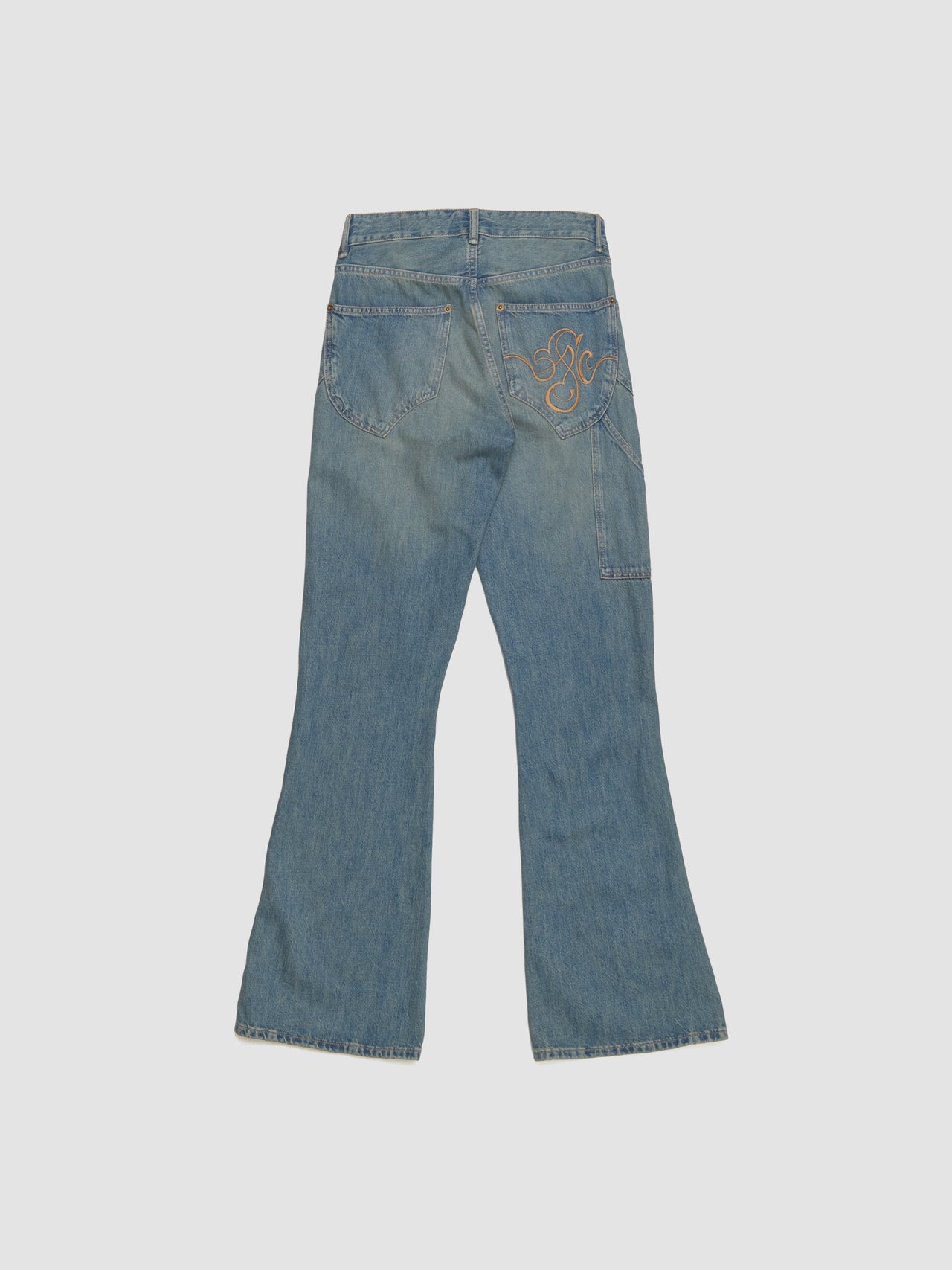 Hawk Bootcut Work Jeans in Sand Blue