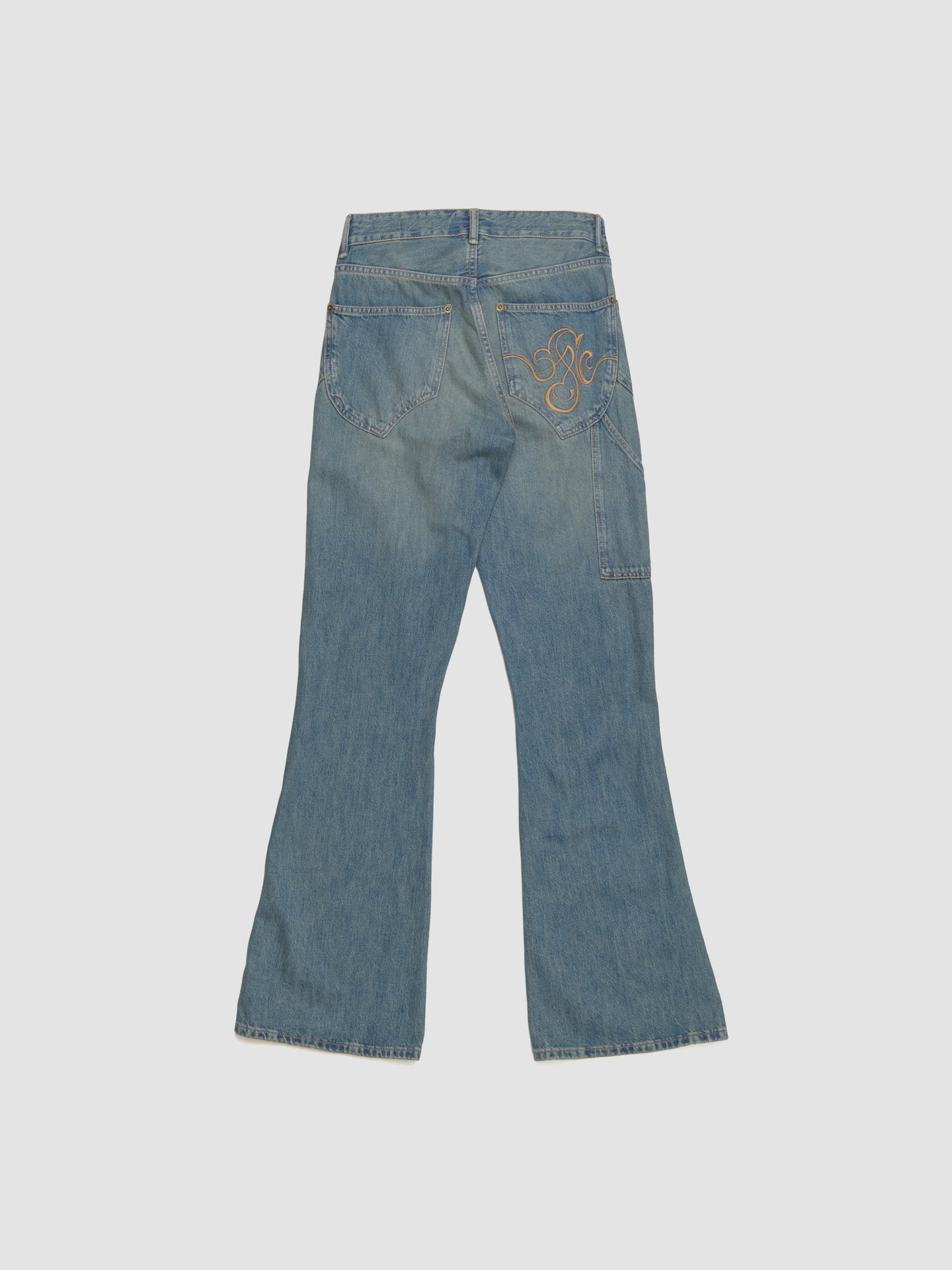Hawk Bootcut Work Jeans in Sand Blue
