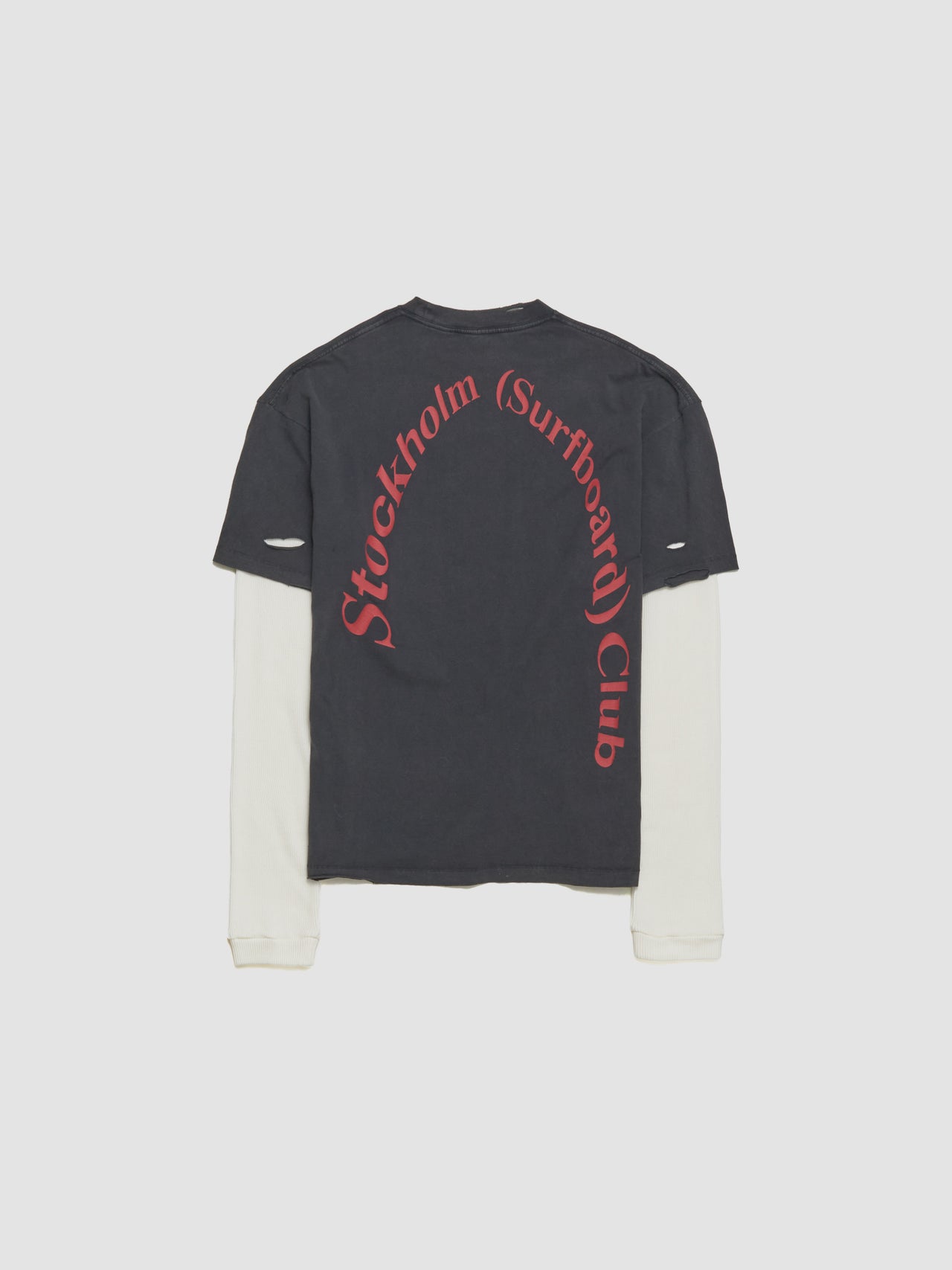 Back Logo Layered Longsleeve in Black