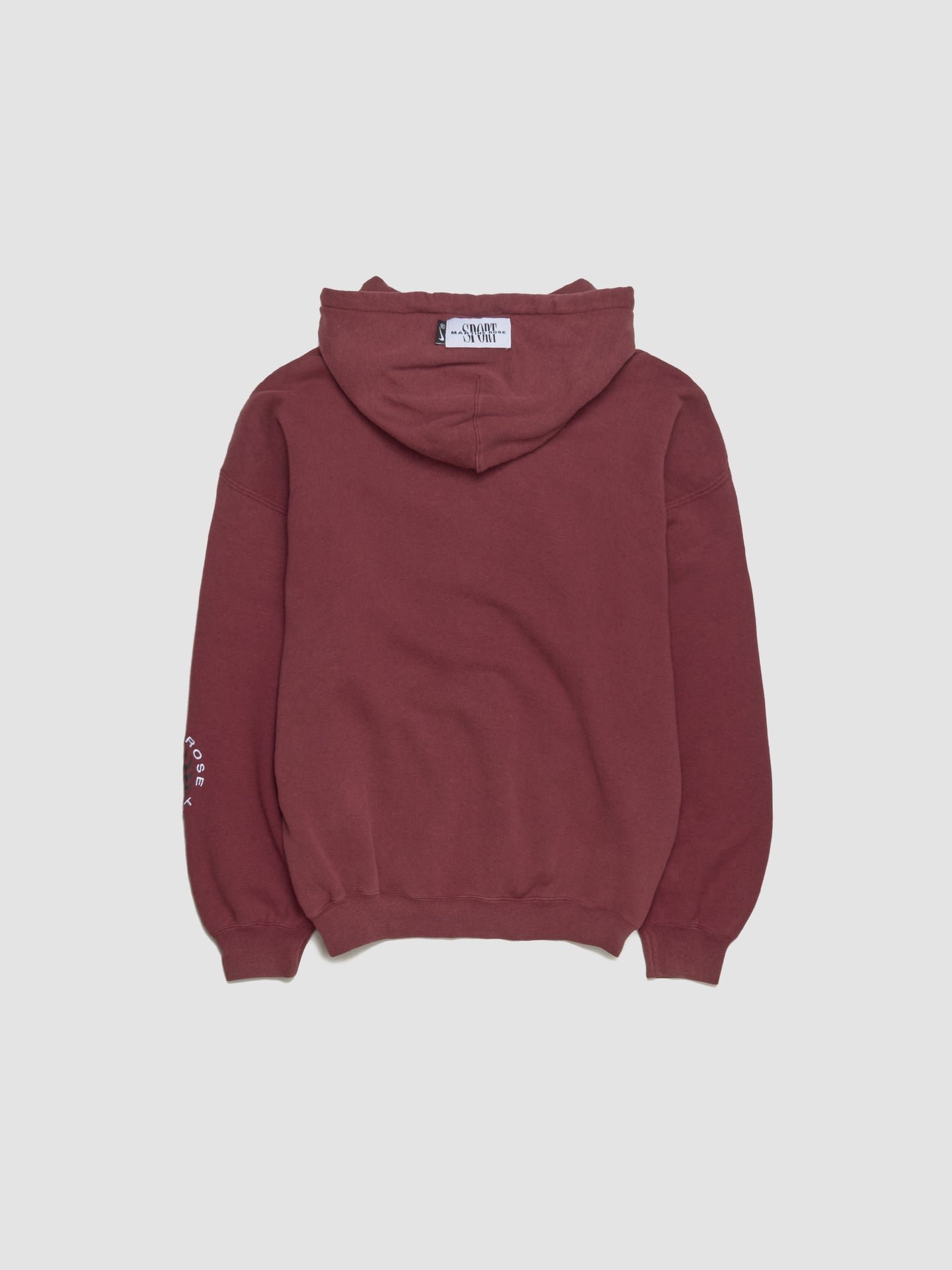 x Martine Rose Globus Hoodie in Team Crimson & Heather