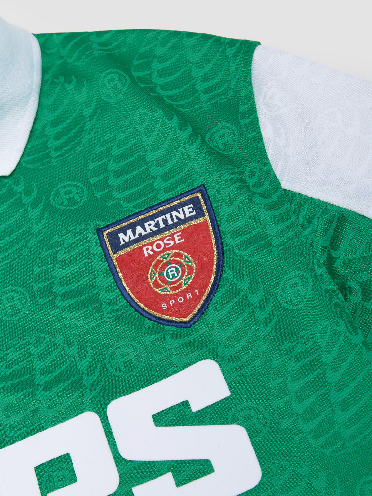 x Martine Rose Relaxed Jersey T-Shirt in Lucky Green & White