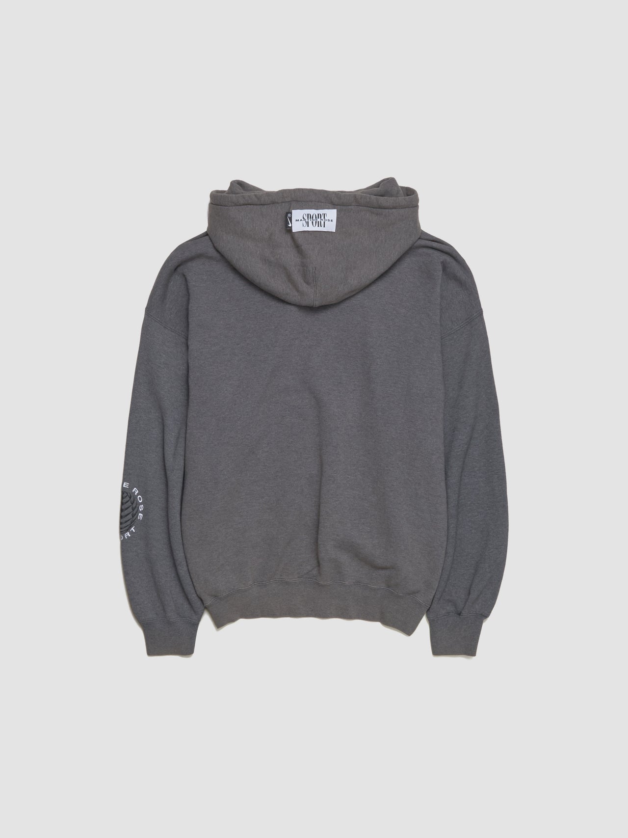 x Martine Rose Globus Hoodie in Charcoal Heather & Dark Steel Grey