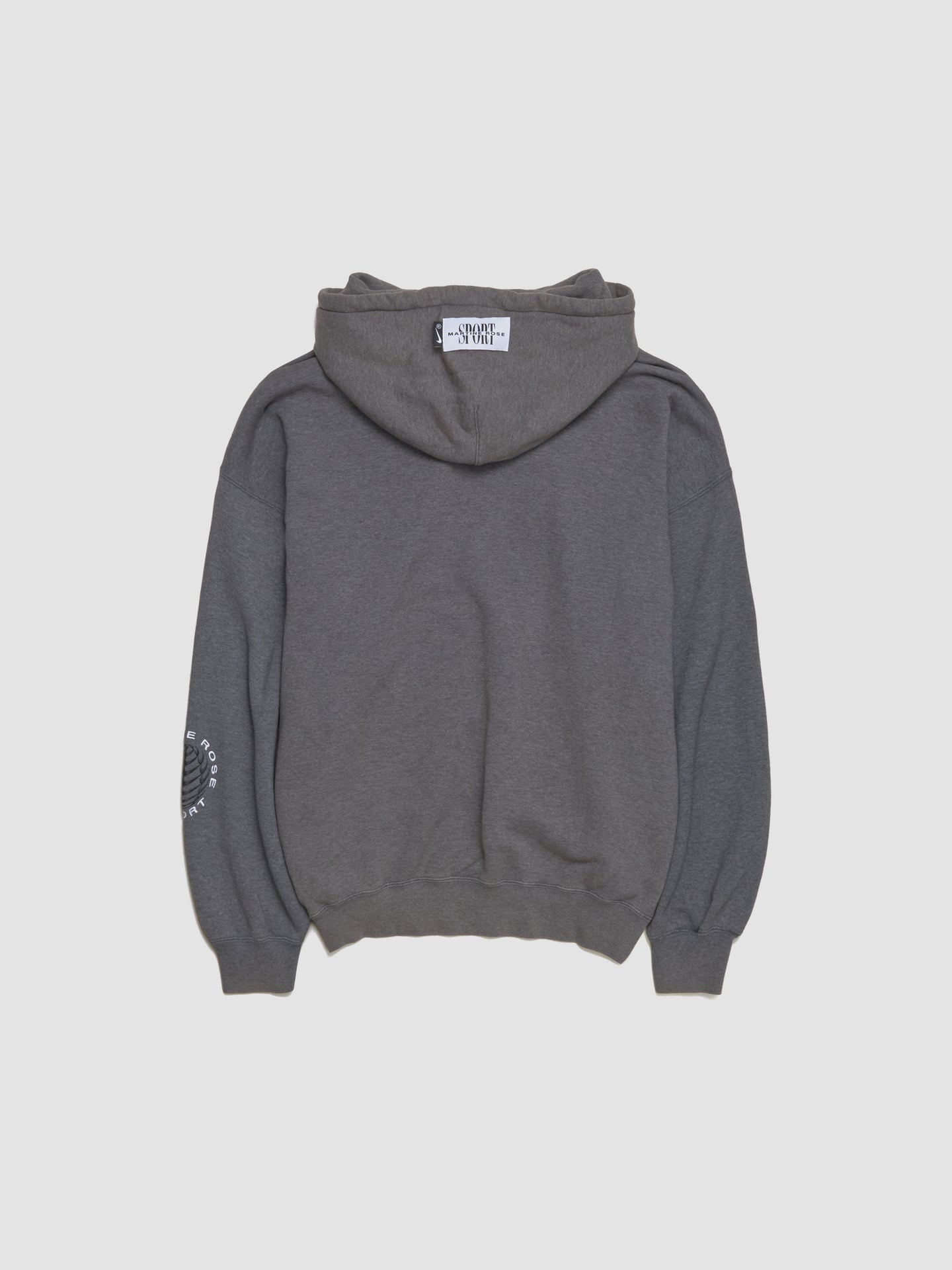 x Martine Rose Globus Hoodie in Charcoal Heather & Dark Steel Grey