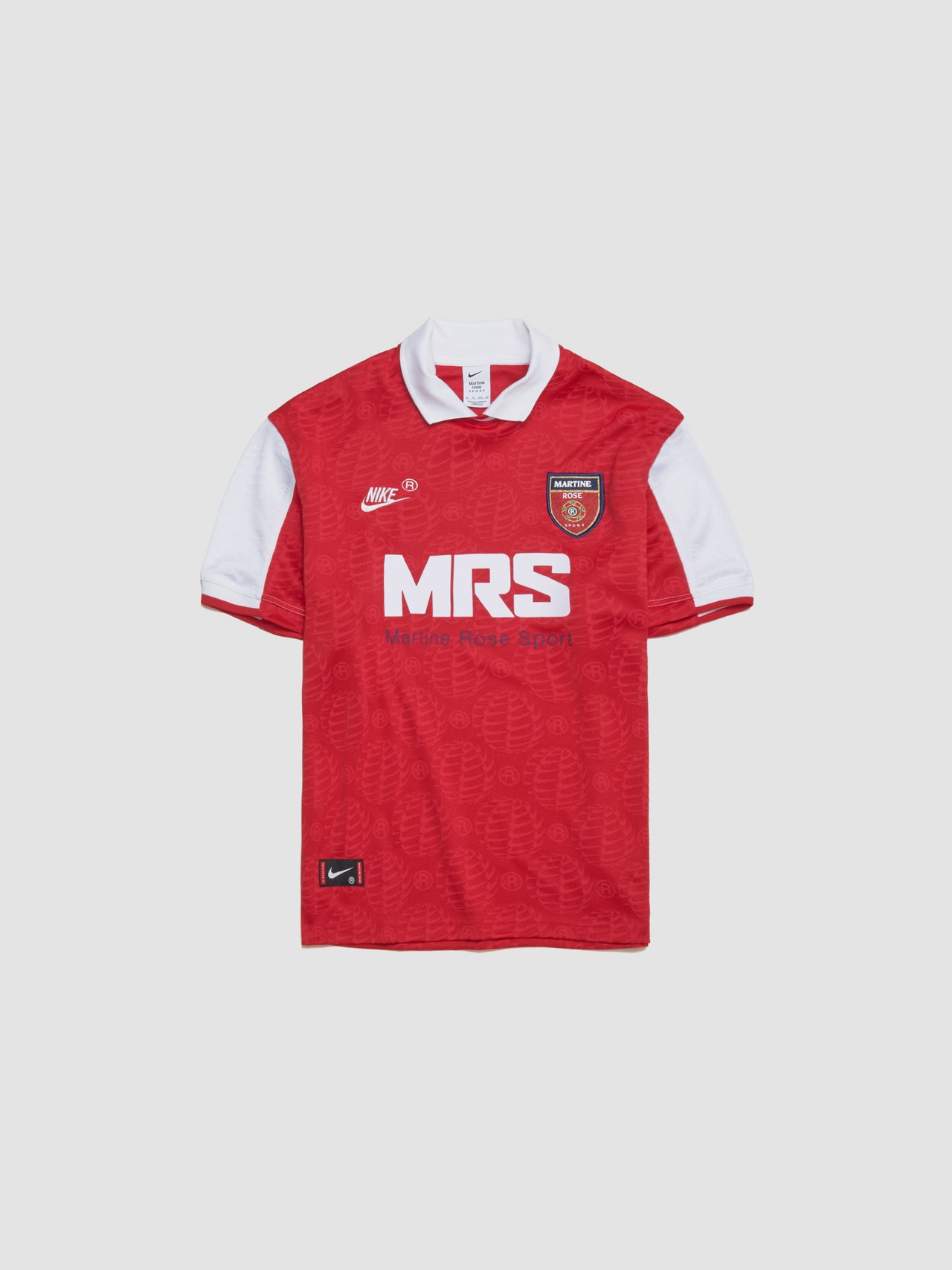 x Martine Rose Relaxed Jersey T-Shirt in University Red & White