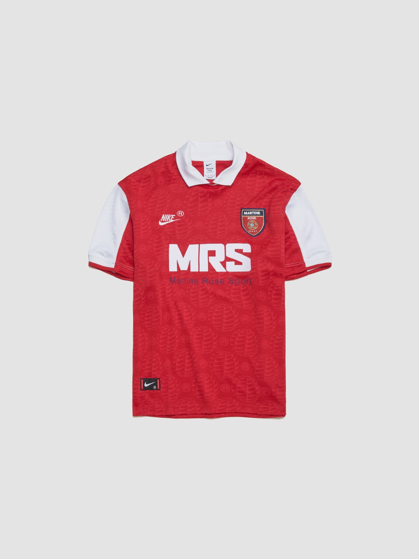 x Martine Rose Relaxed Jersey T-Shirt in University Red & White