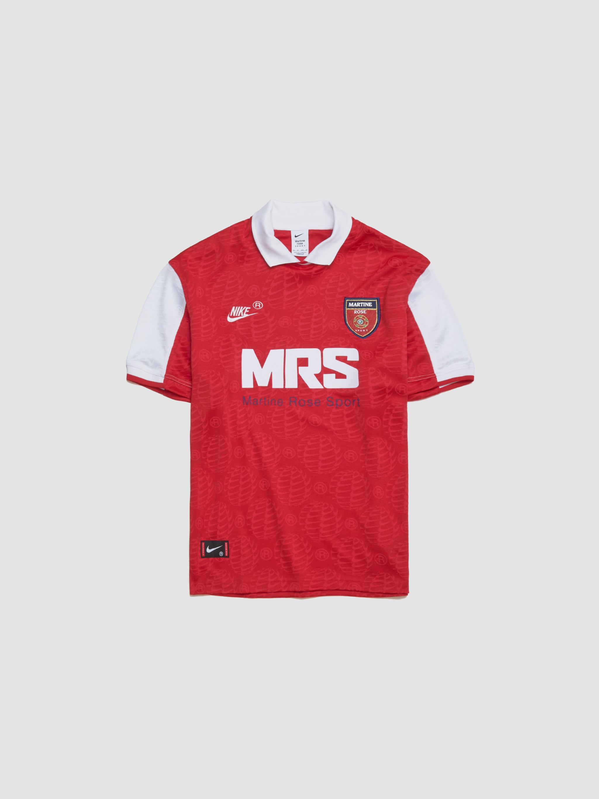 x Martine Rose Relaxed Jersey T-Shirt in University Red & White