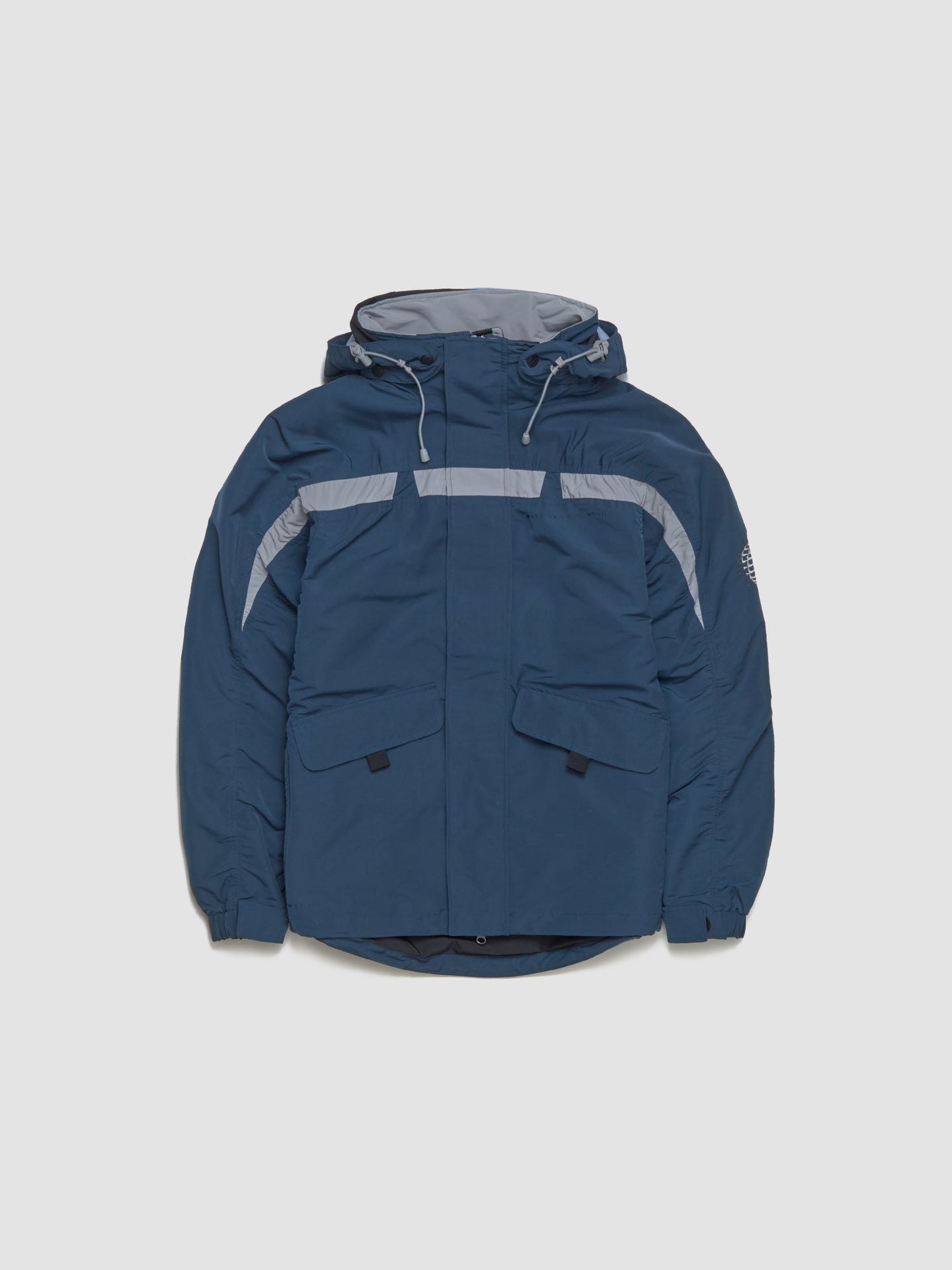 x Martine Rose Ski Parka in Armory Navy & Particle Grey
