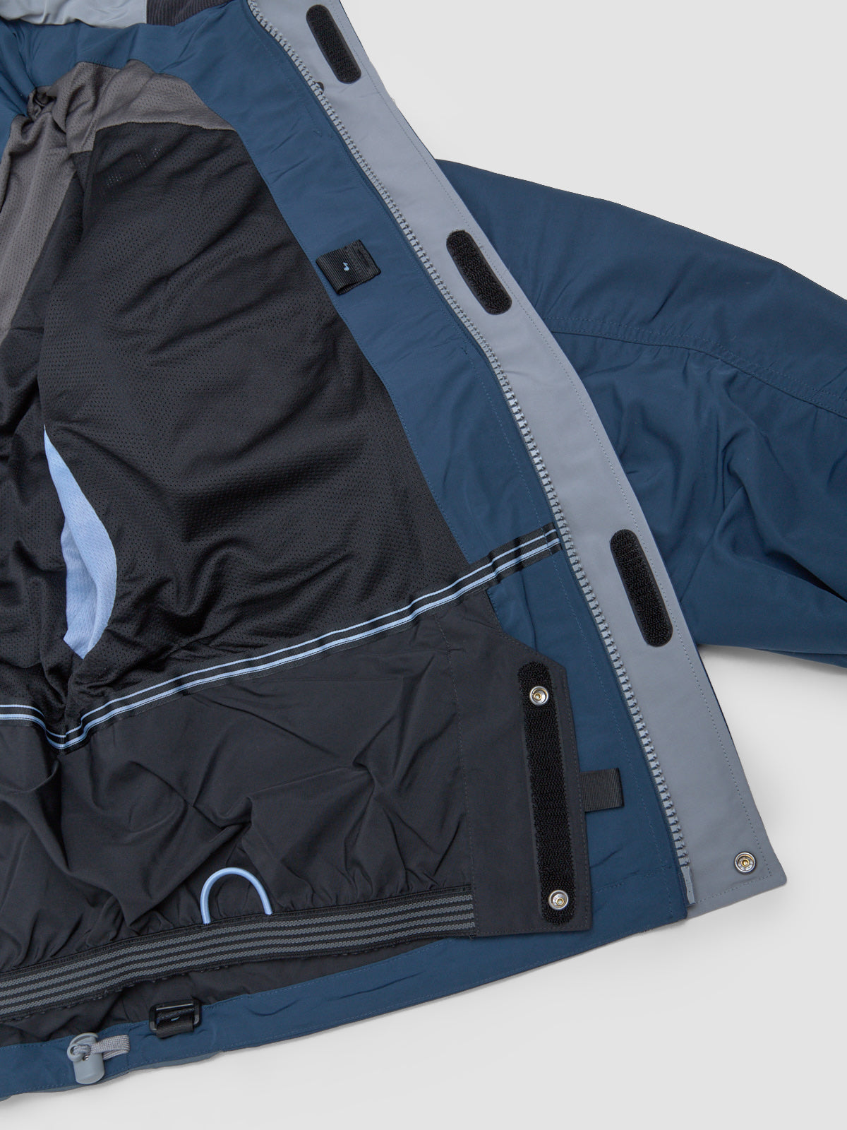 x Martine Rose Ski Parka in Armory Navy & Particle Grey